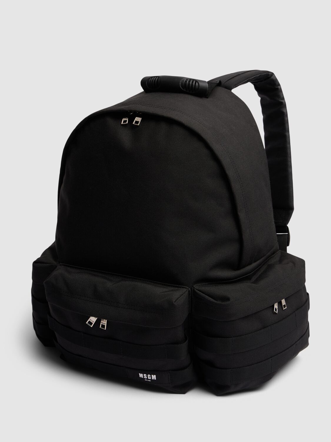 Shop Msgm Multi-pocket Backpack In Black