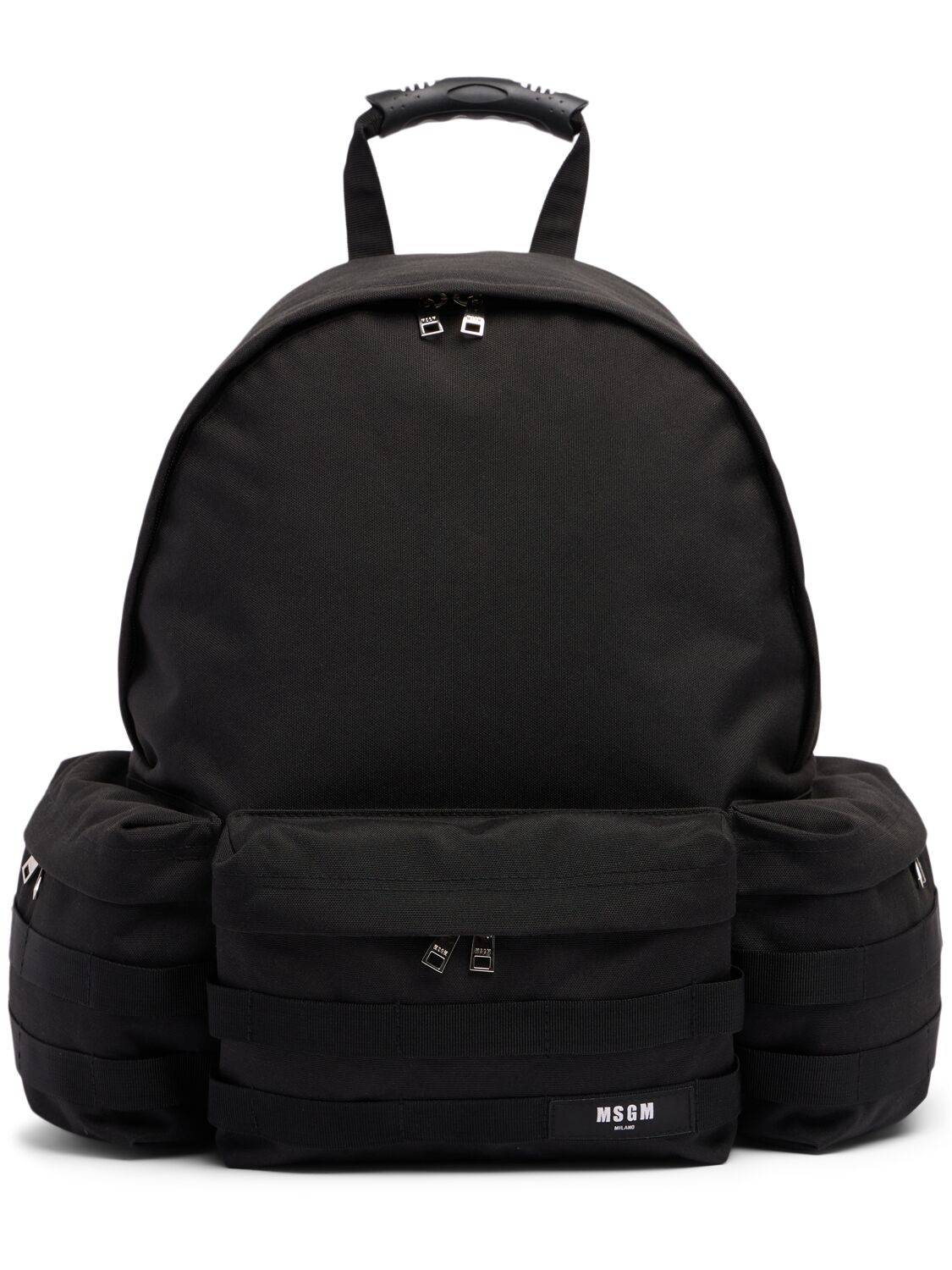 Msgm Multi-pocket Backpack In Black
