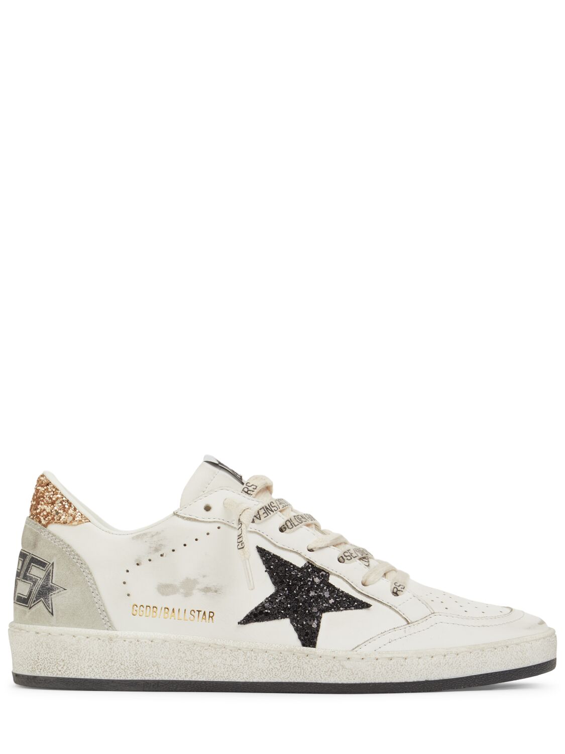 Golden Goose 20mm Ballstar Leather Sneakers In White