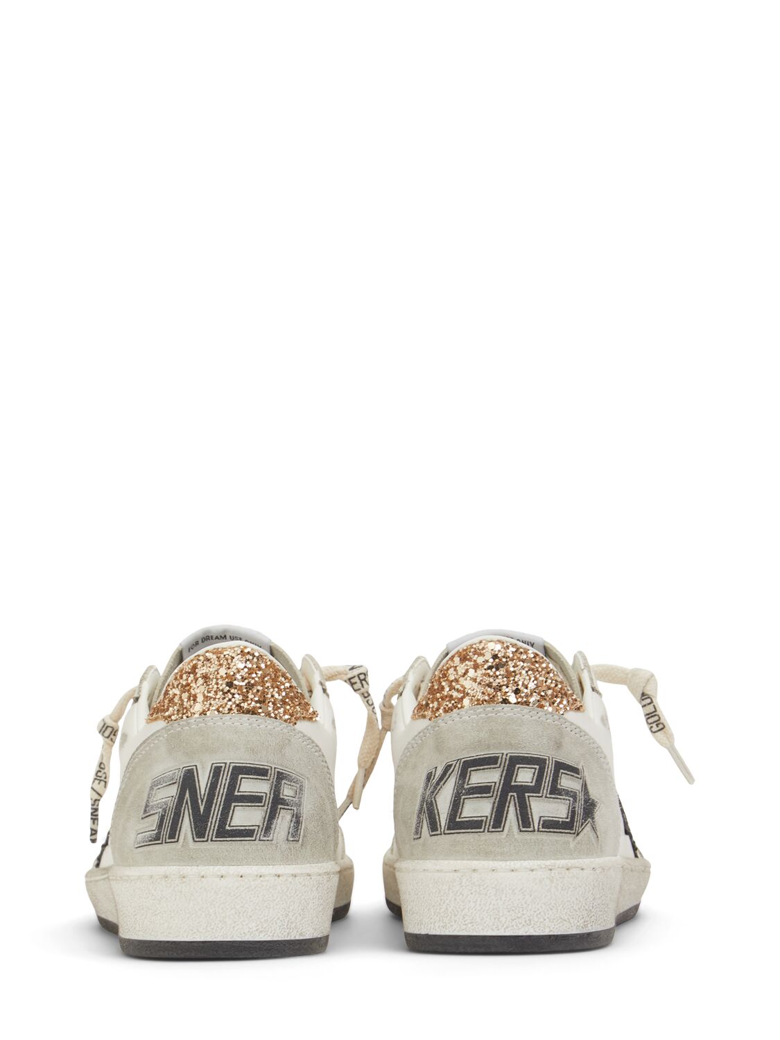 Shop Golden Goose 20mm Ballstar Leather Sneakers In White