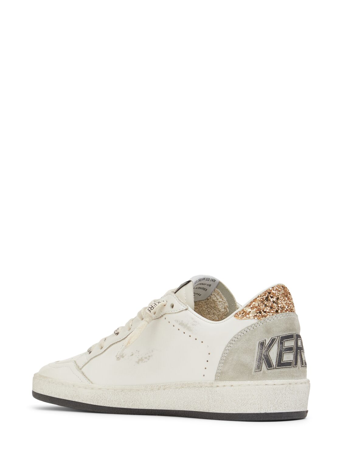 Shop Golden Goose 20mm Ballstar Leather Sneakers In White