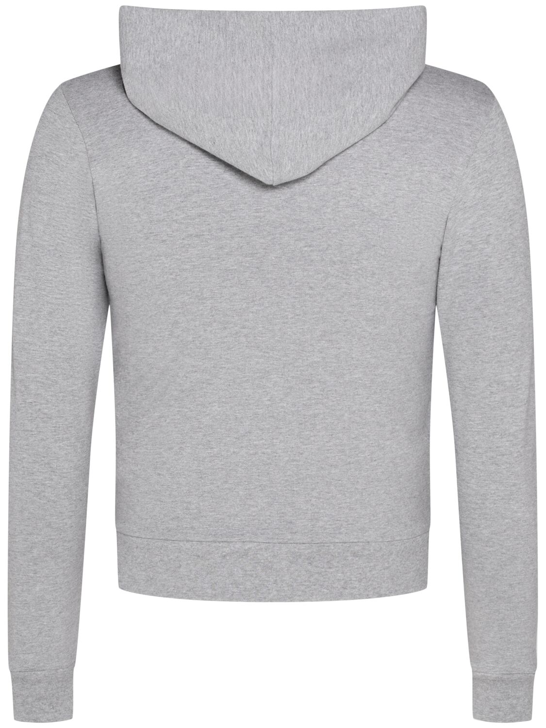 Shop Balenciaga Logo Stretch Cotton Hoodie In Heather Grey