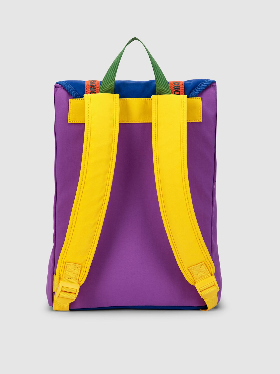 Shop Bobo Choses Cotton Blend Color Block Backpack In Multicolor
