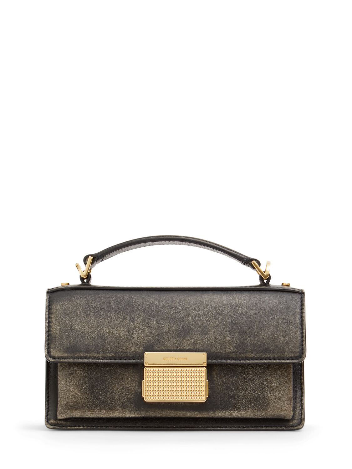 Golden Goose Small Venezia Top Handle Bag In Black