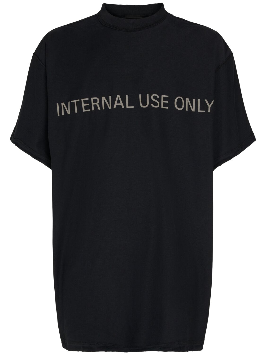 Balenciaga Inside Out Cotton T-shirt In Black