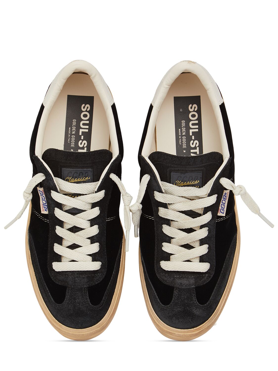 Shop Golden Goose 20mm Soul Star Velvet Sneakers In Black