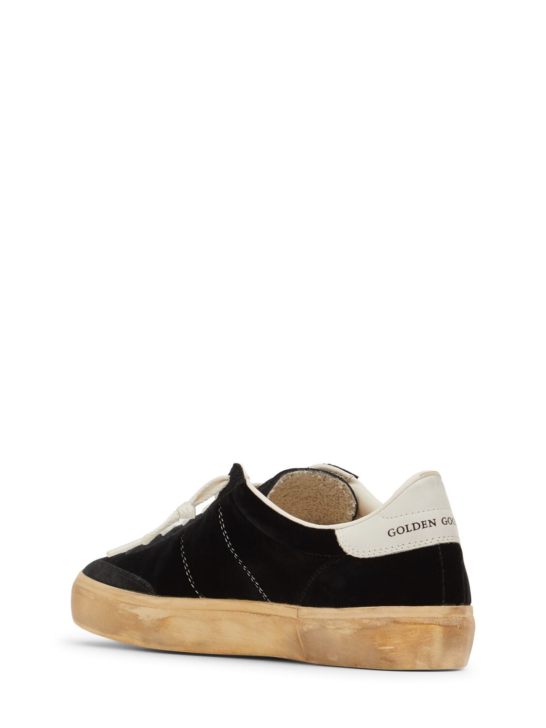 Shop Golden Goose 20mm Soul Star Velvet Sneakers In Black