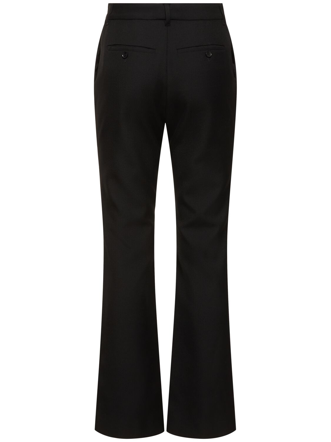 Shop Bally Wool Flared Pants In Black