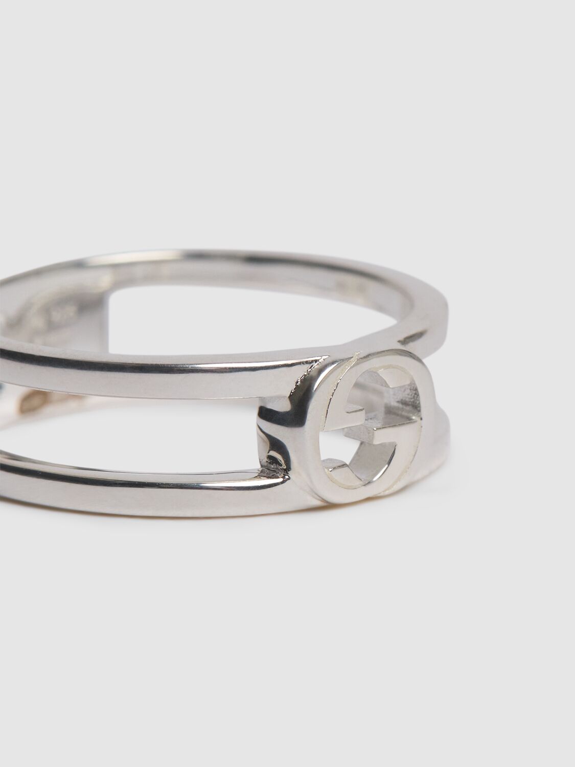 Shop Gucci Interlocking Sterling Silver Ring