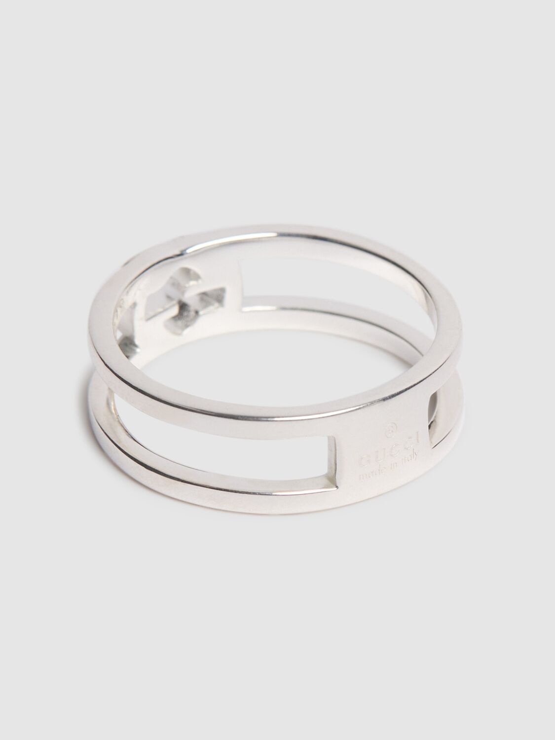 Shop Gucci Interlocking Sterling Silver Ring