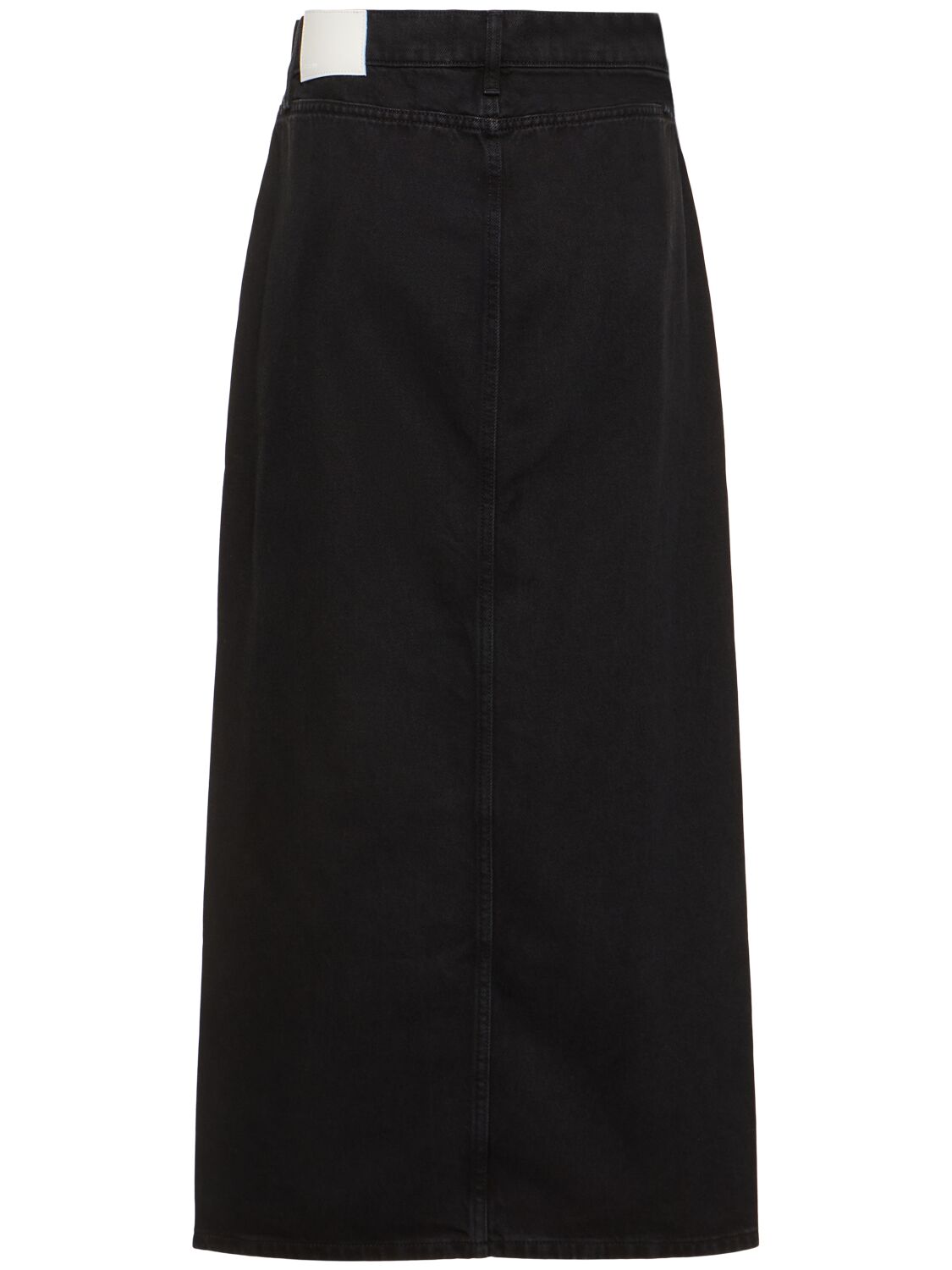 Shop St.agni Denim Maxi Skirt In Black