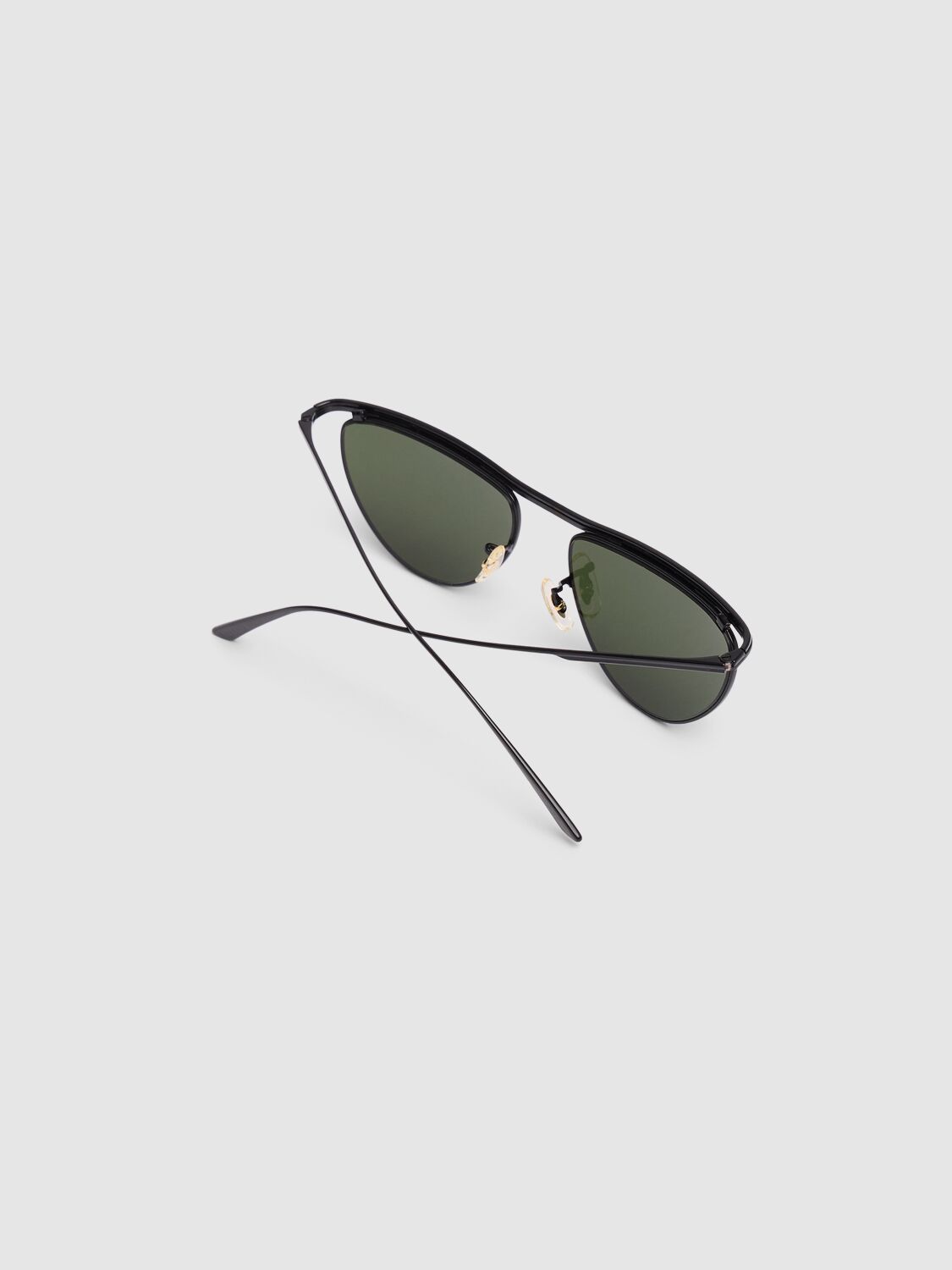 Shop Khaite X Oliver Peoples Metal Sunglasses In Black,green