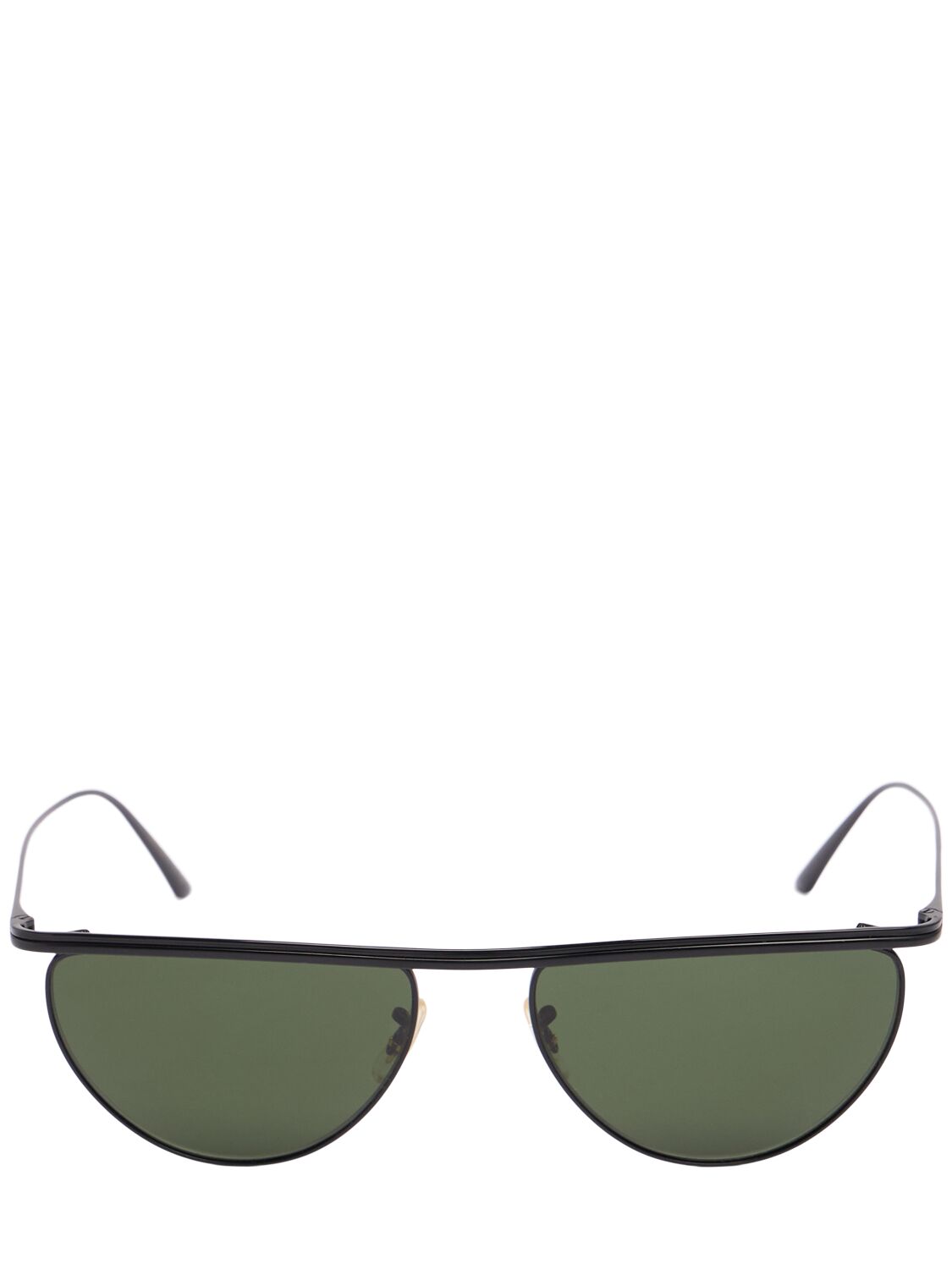 Khaite X Oliver People Metal Sunglasses In Black,green
