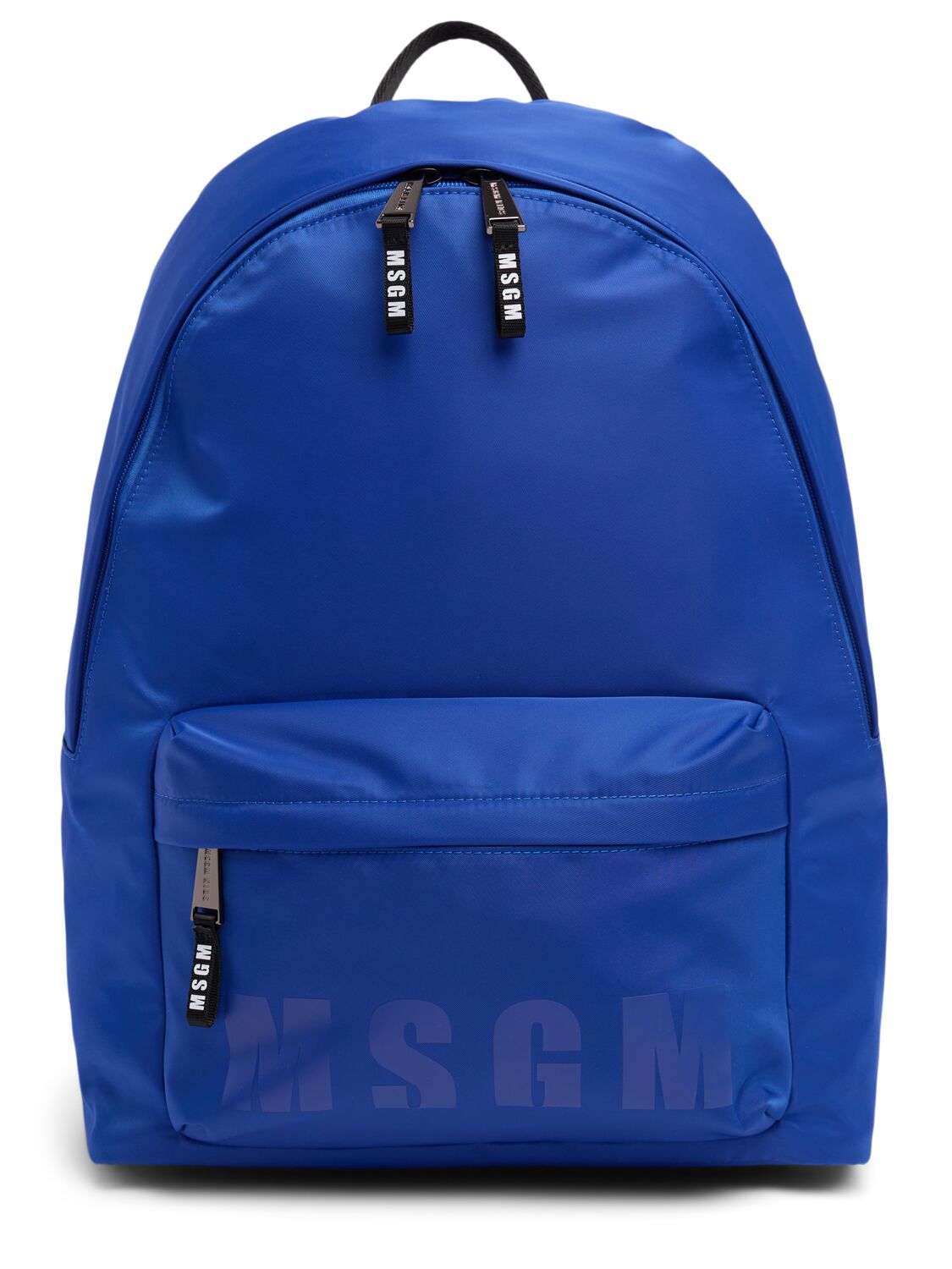 Msgm Nylon Backpack In Blue