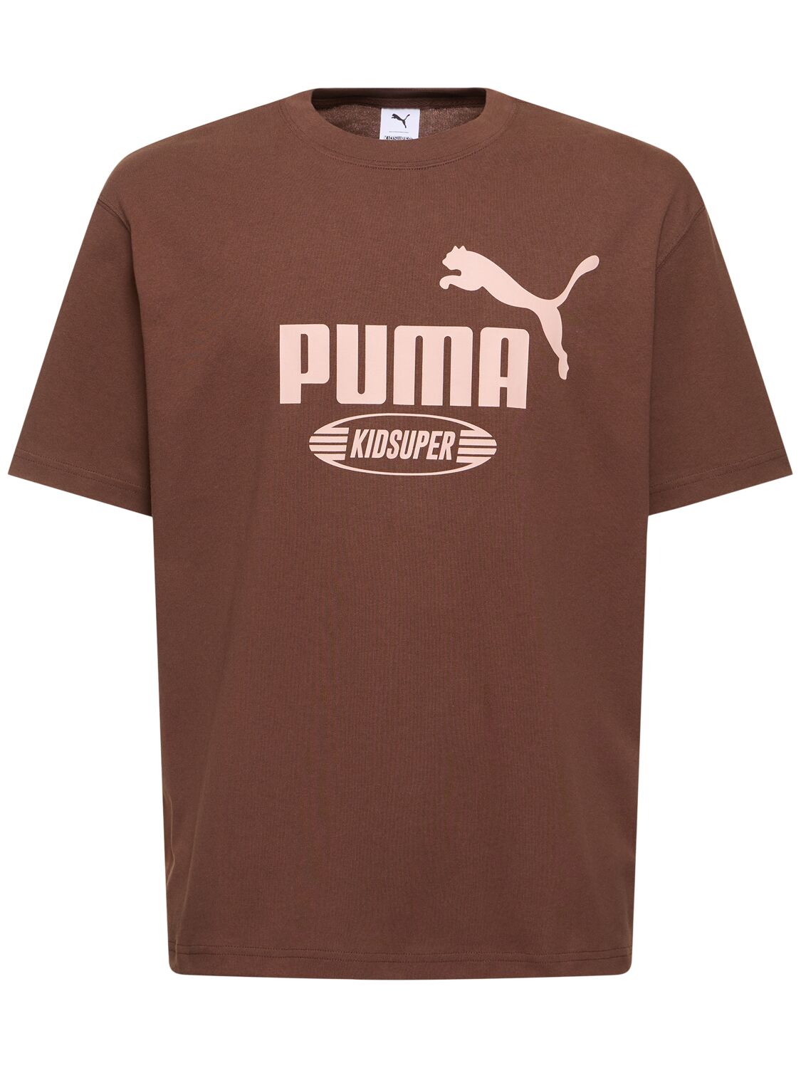 Puma Kidsuper Studios Logo T-shirt In Chestnut Brown
