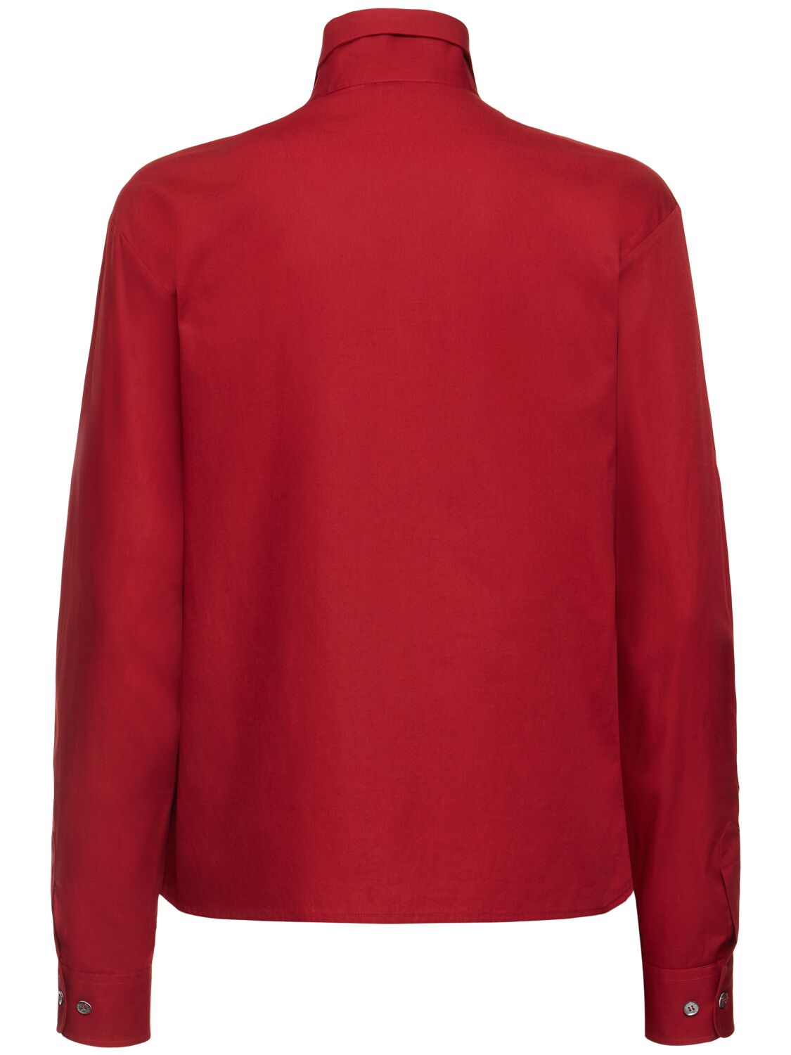 Shop Bally Cotton Poplin Shirt In Red