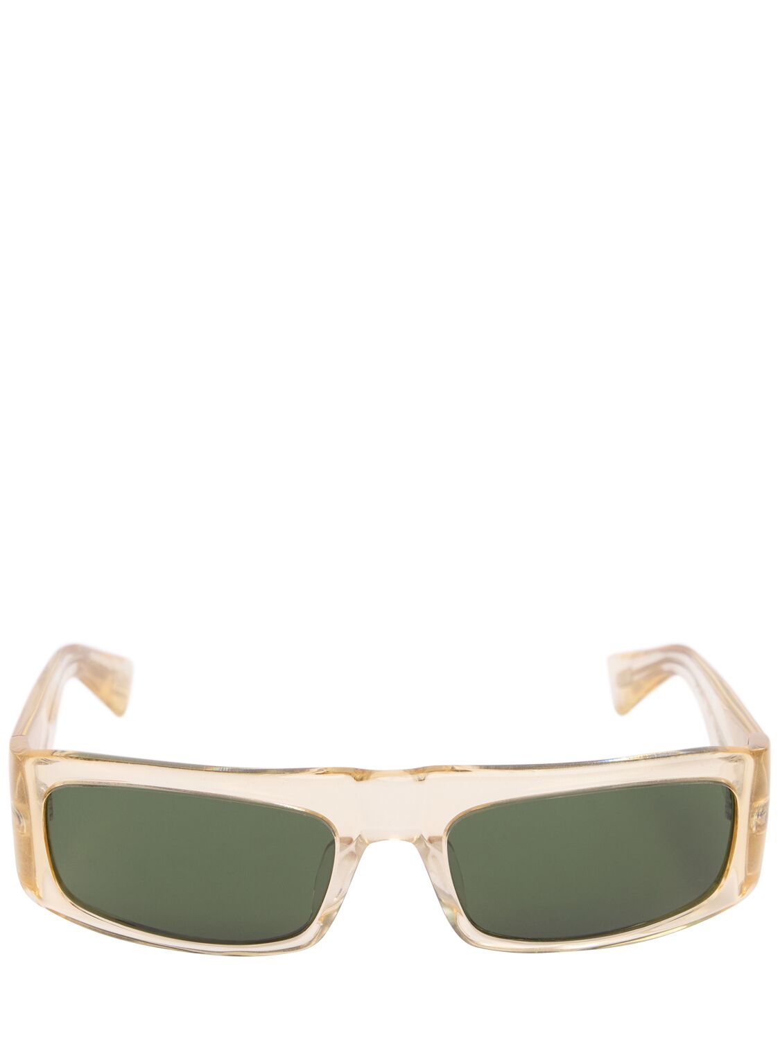Khaite X Oliver People Square Sunglasses In Buff,green