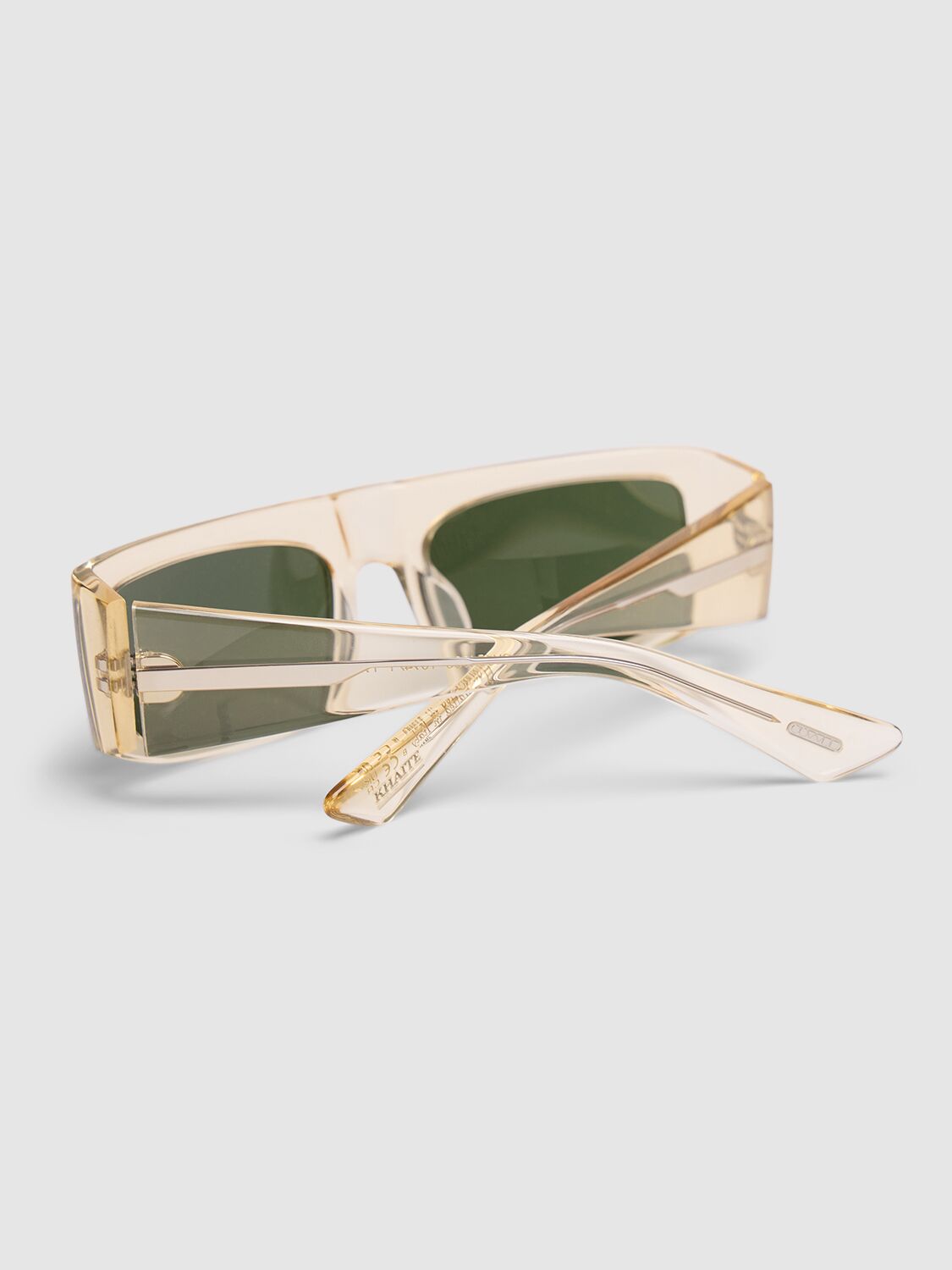 Shop Khaite X Oliver Peoples Sunglasses In Buff,green