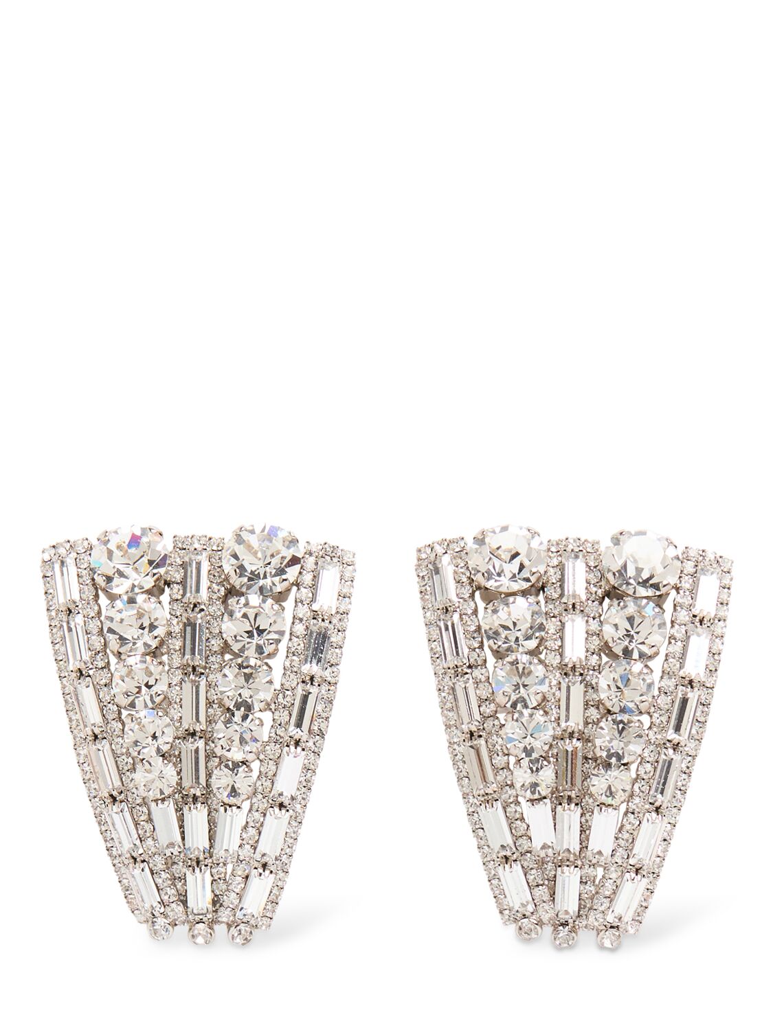 Alessandra Rich Crystal Earrings In Metallic