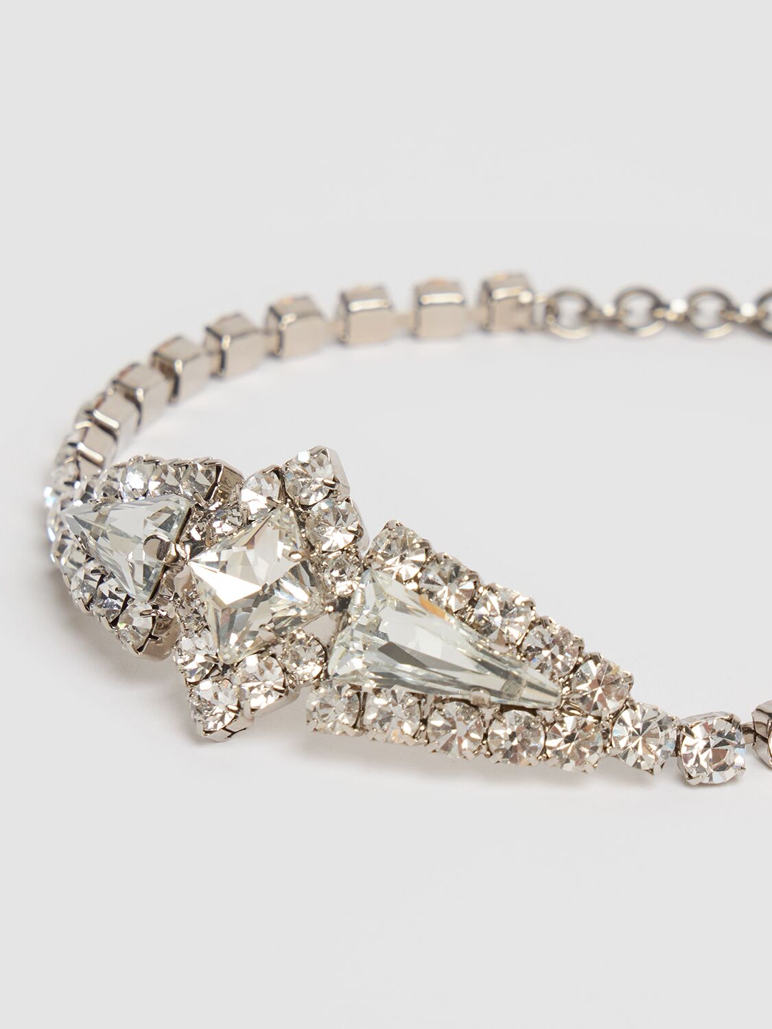 Shop Alessandra Rich Crystal Choker In Silver