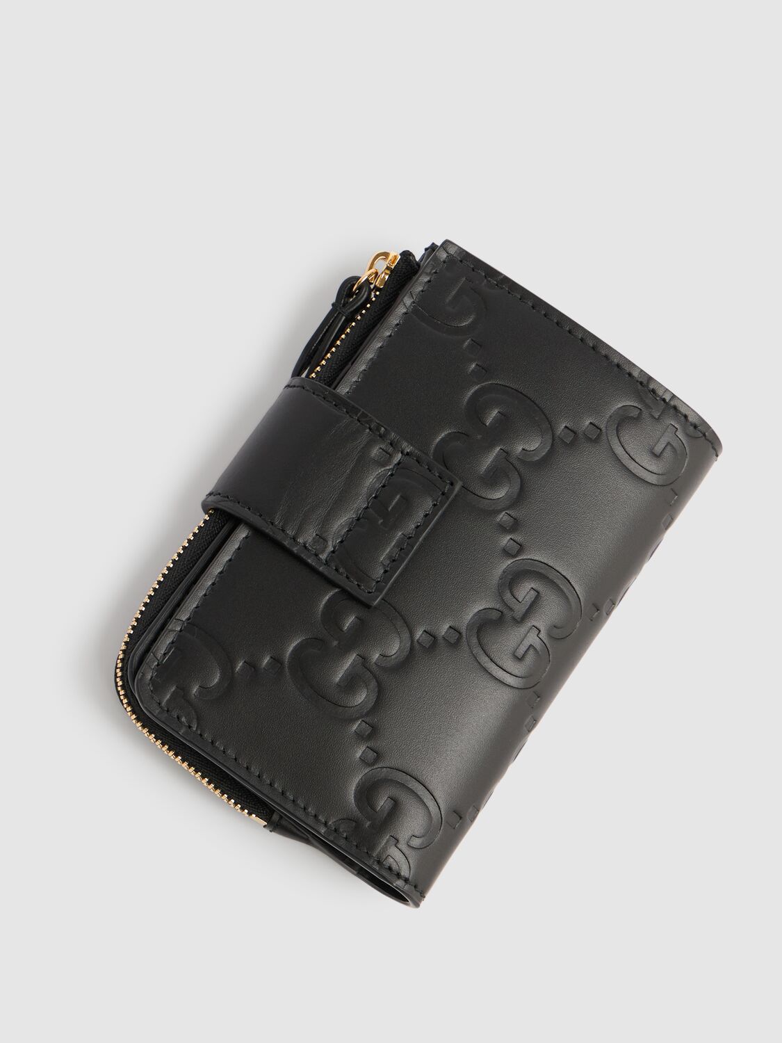 Shop Gucci Gg Leather Wallet In Black