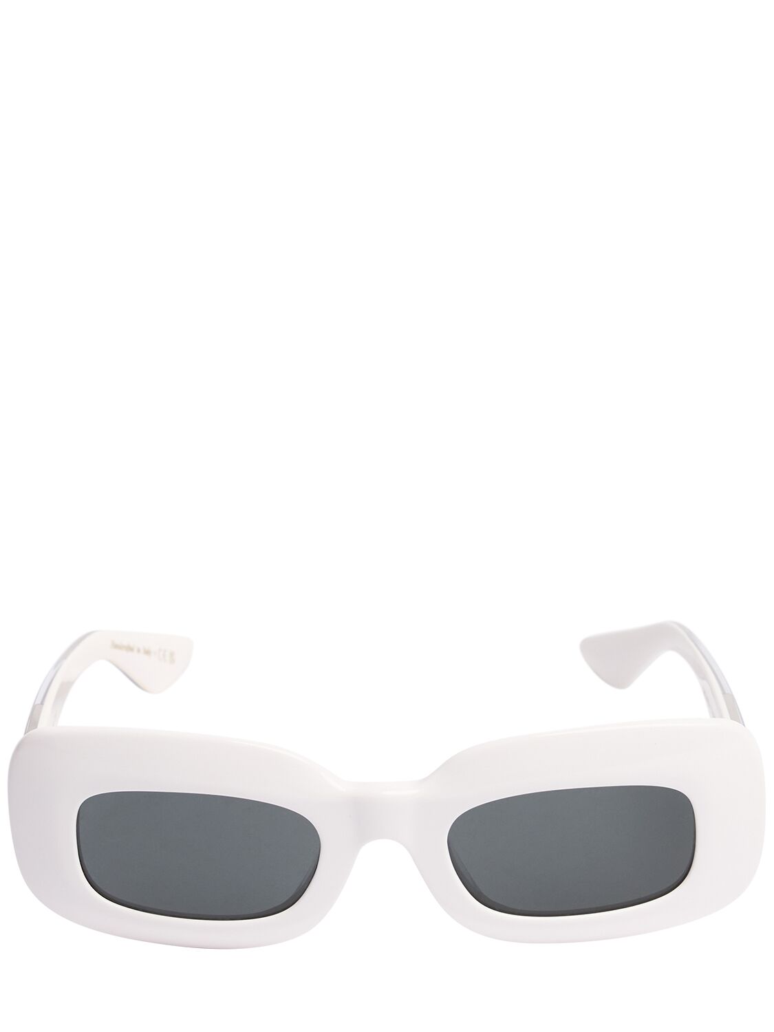 Khaite X Oliver People Square Sunglasses In White,grey