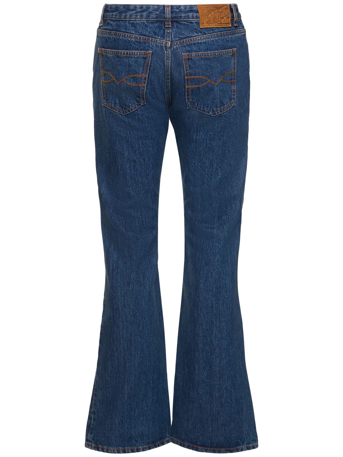 Shop Bally Medium Blue Cotton Denim Jeans