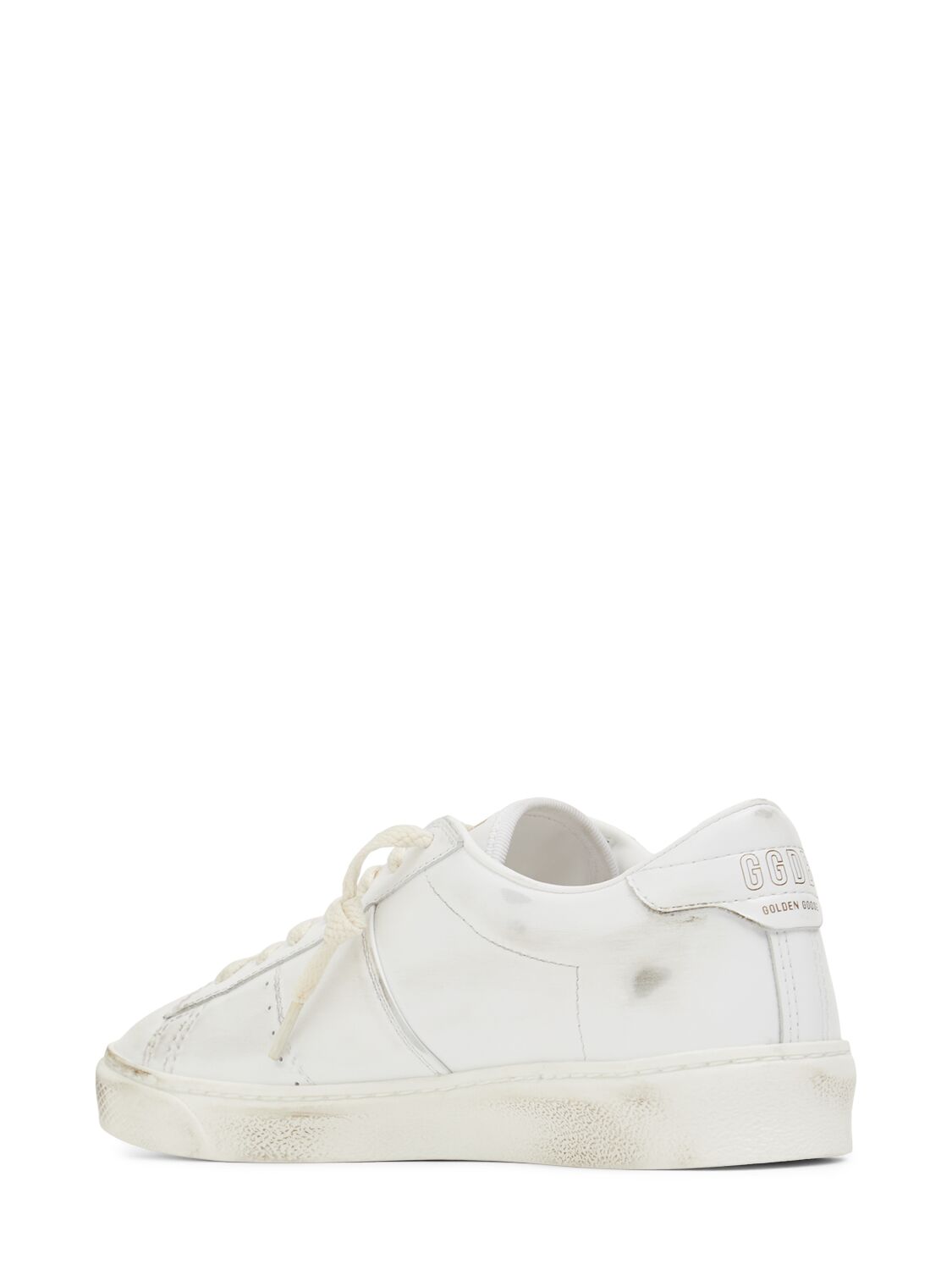 Shop Golden Goose 20mm Matchstar Shiny Leather Sneakers In White