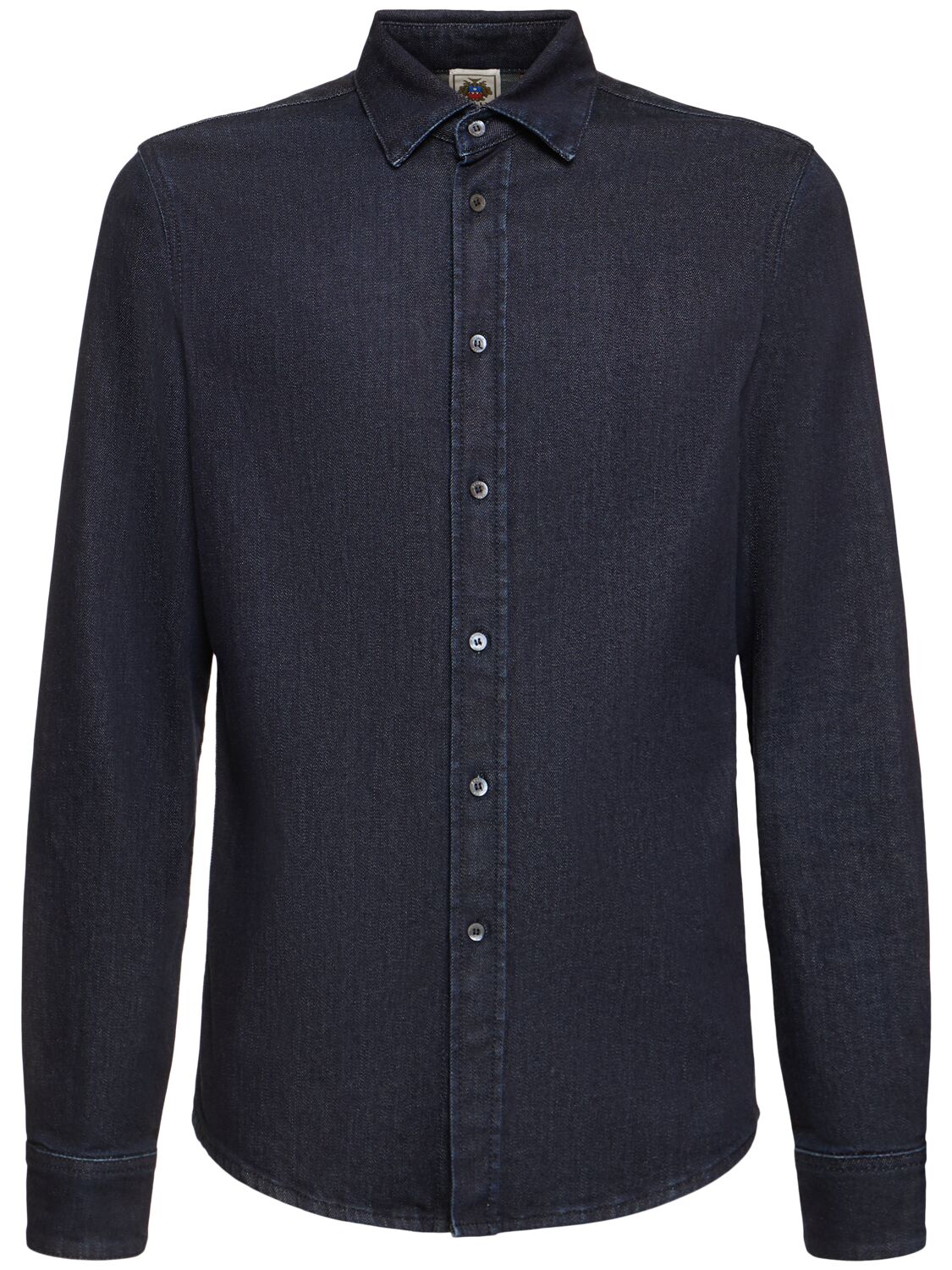 Bally Adrien Brody Cotton Blend Denim Shirt In Dark Blue Wash