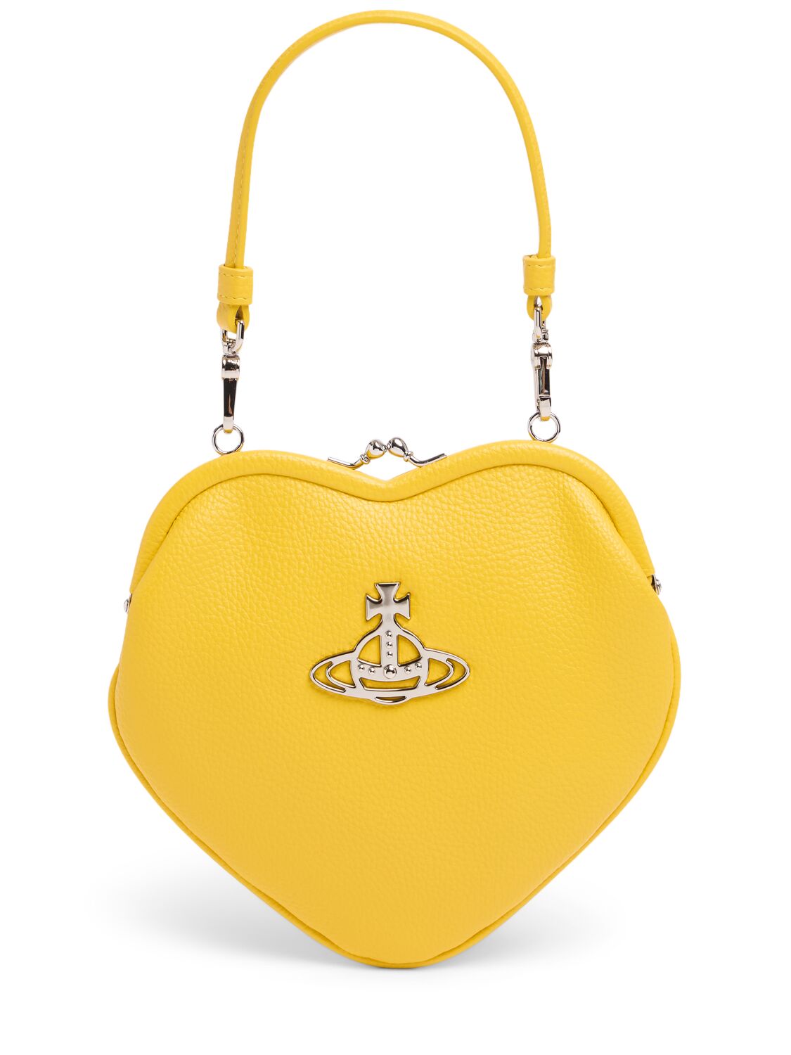 Vivienne Westwood Belle Heart Frame Faux Leather Bag In Yellow