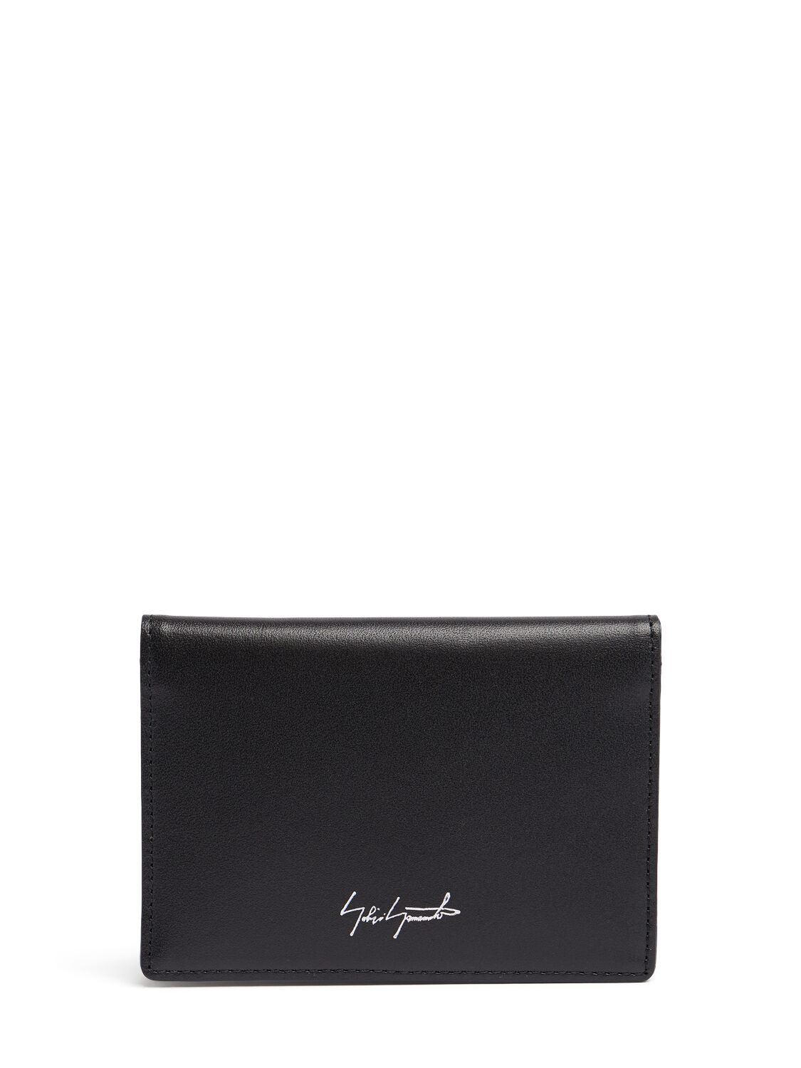 Yohji Yamamoto Leather Business Card Case In Black