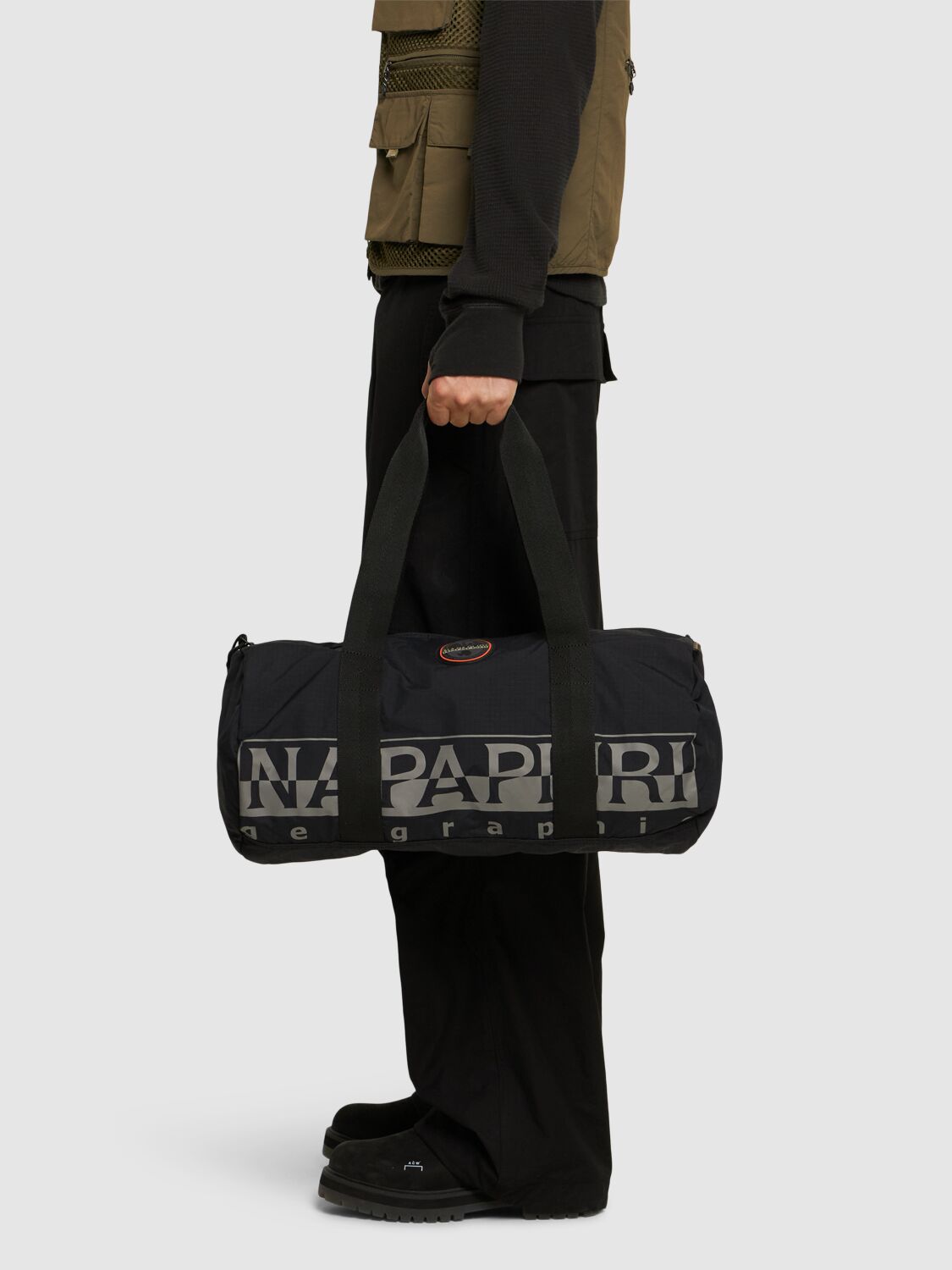 Shop Napapijri H-salinas Small Tech Duffle Bag In Black