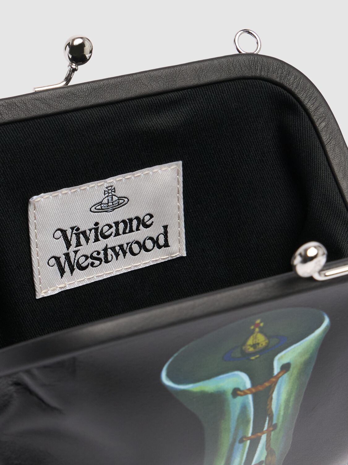 Shop Vivienne Westwood Vivienne Vivienne's Leather Clutch In Black,hand