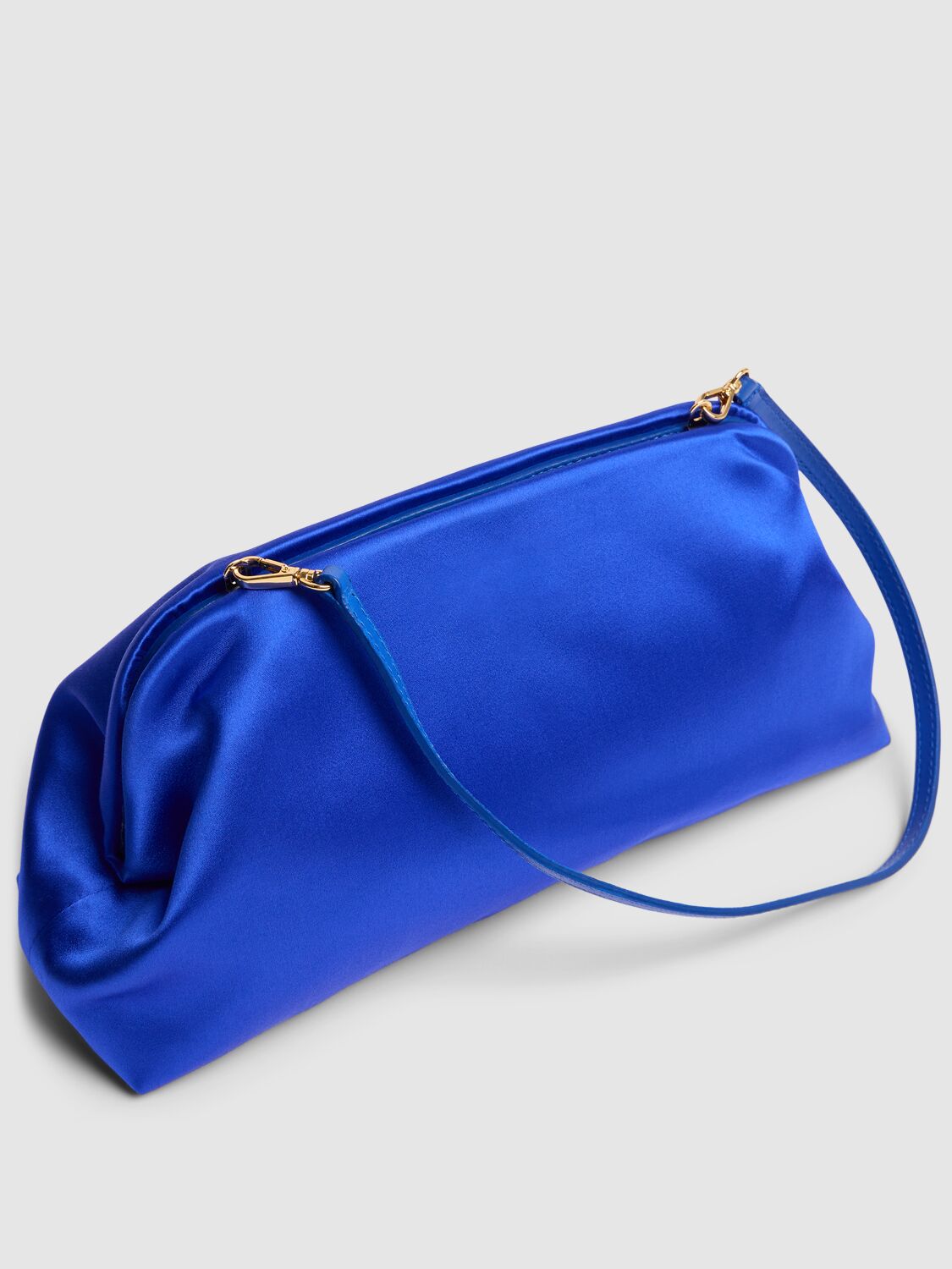 Shop Philosophy Di Lorenzo Serafini Duchesse Satin Shoulder Bag In Blue