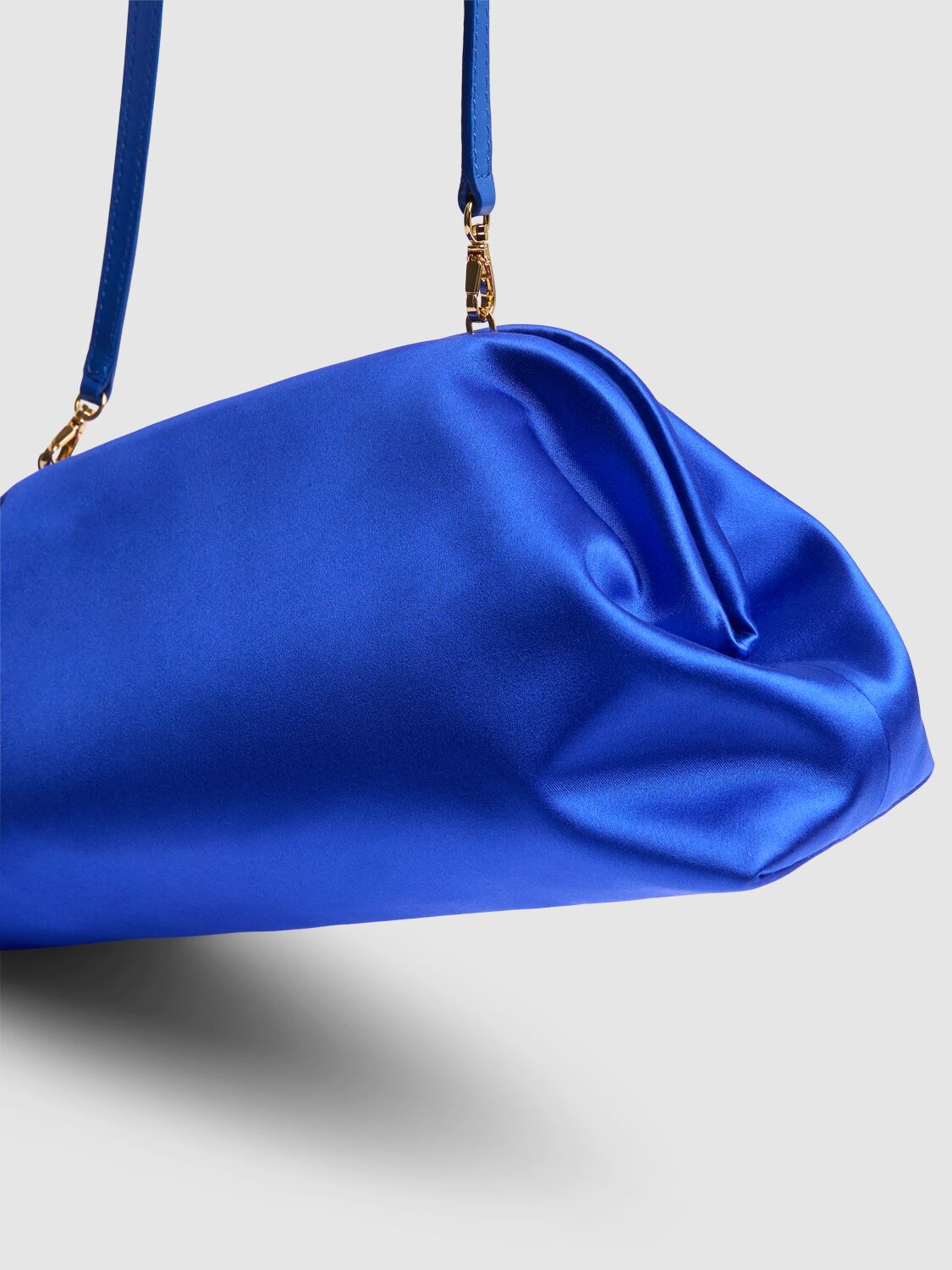 Shop Philosophy Di Lorenzo Serafini Duchesse Satin Shoulder Bag In Blue