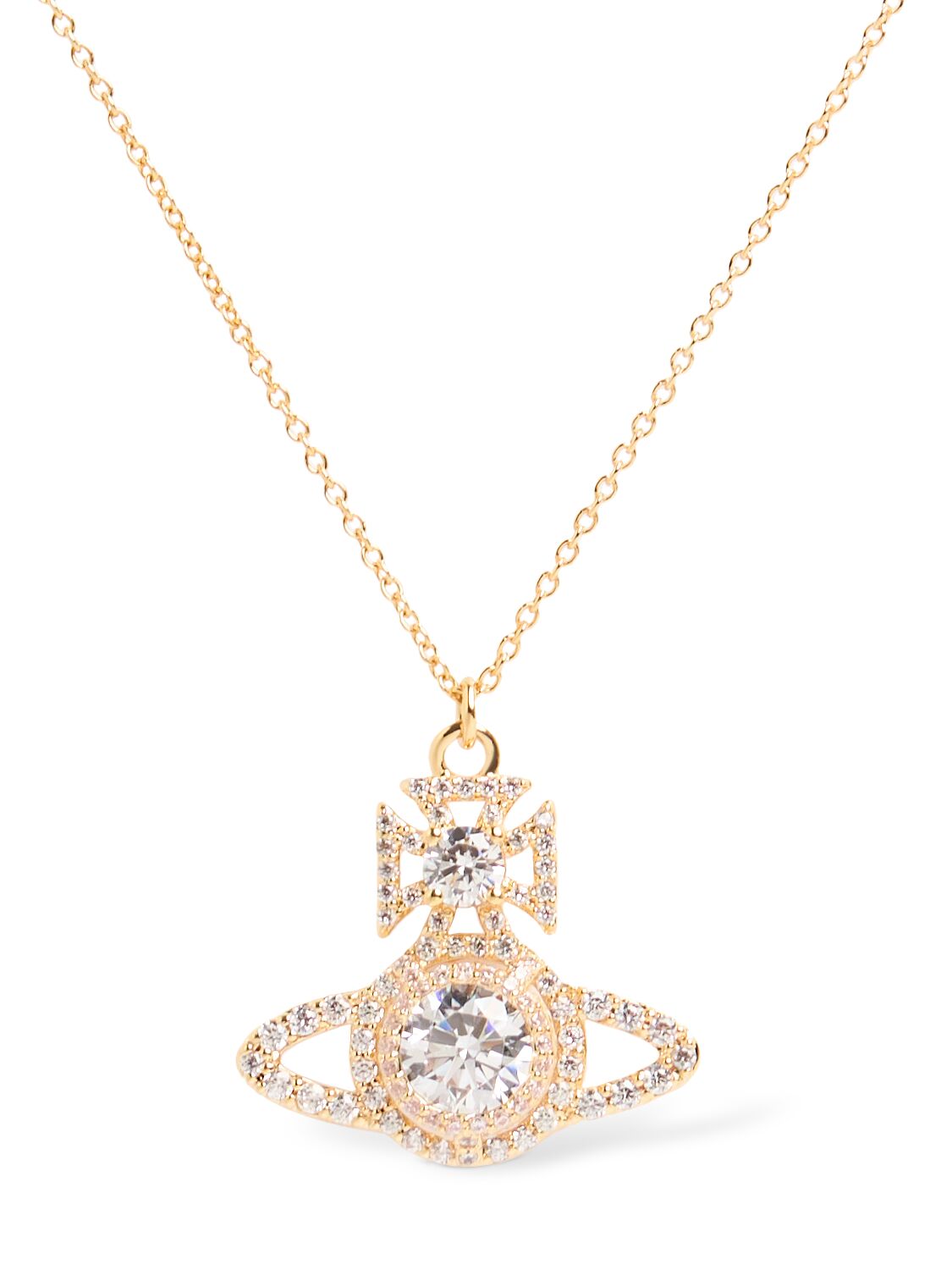 Vivienne Westwood Norabelle Crystal Pendant Necklace In Gold,crystal