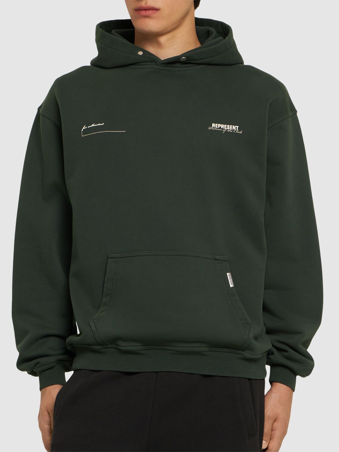 Shop Represent Patron Of The Club Hoodie In Green