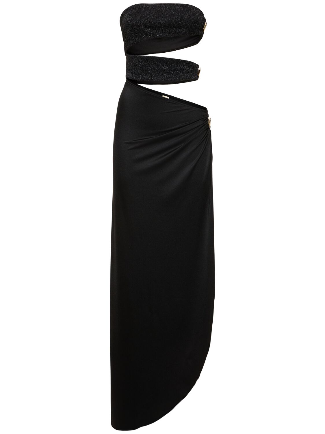Shop Baobab Strapless Maxi Dress In Black