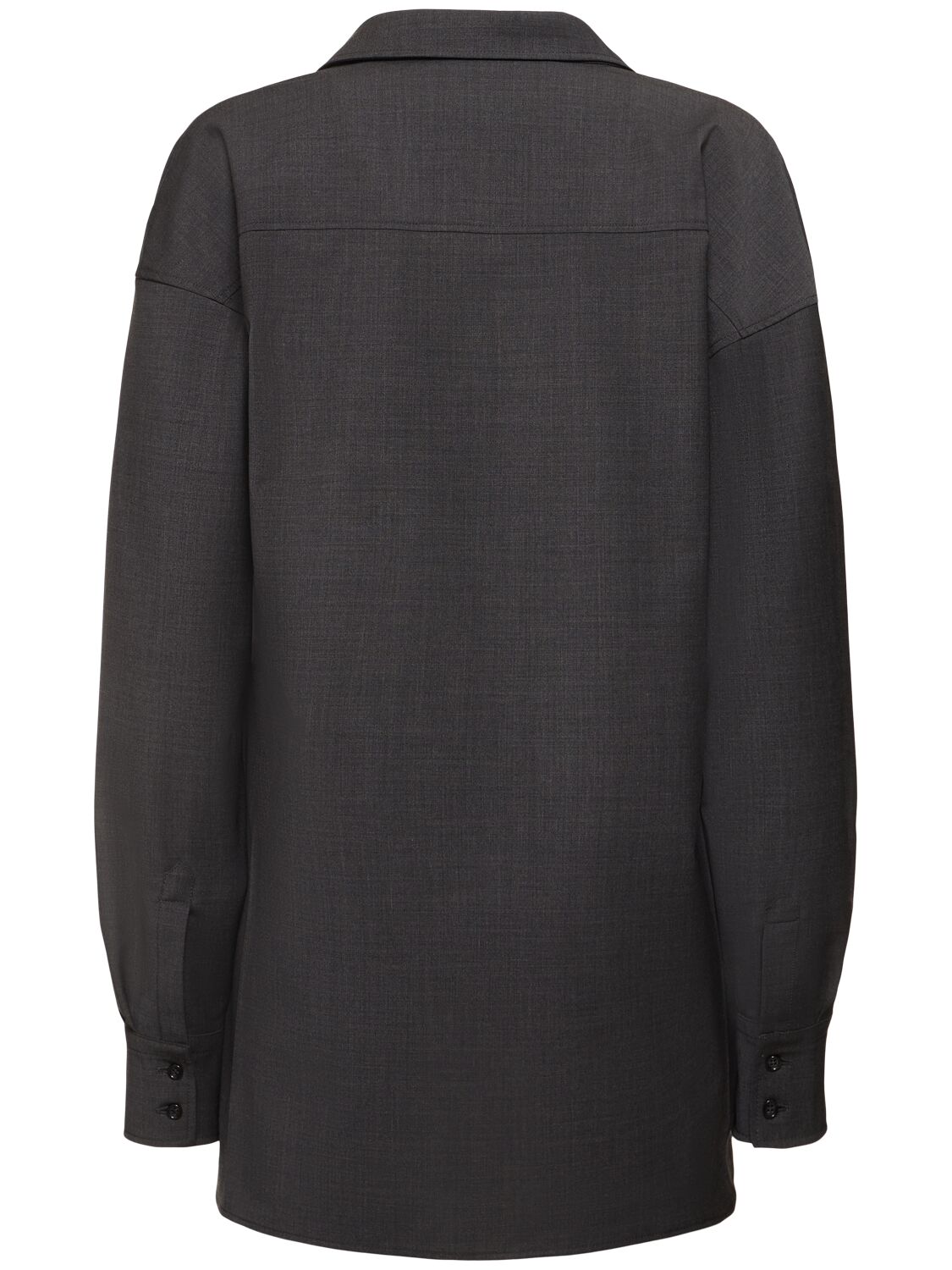 Shop Philosophy Di Lorenzo Serafini Wool Blend Shirt In Grey