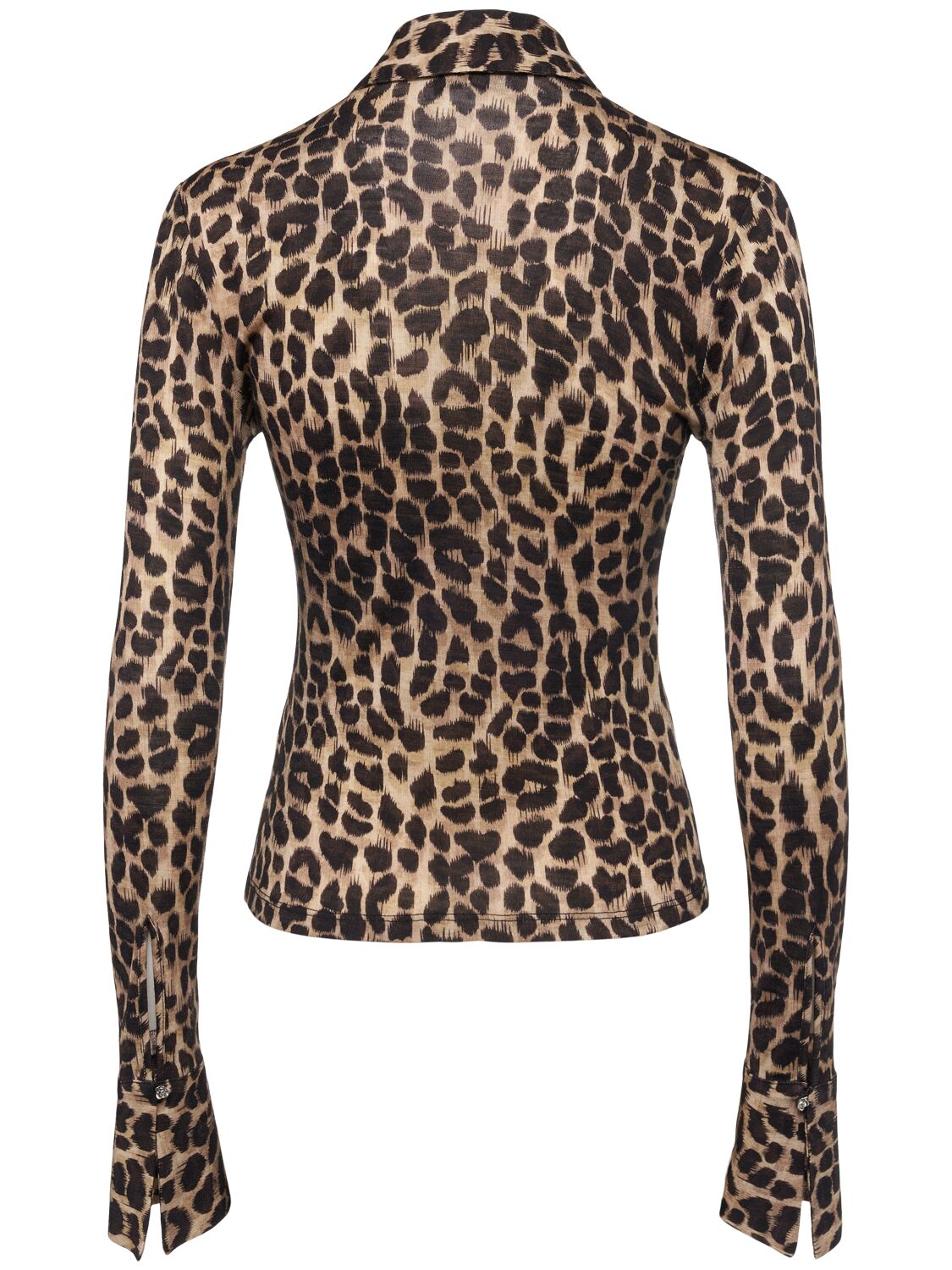 Blumarine Blouse Wool Jersey In Beige/black