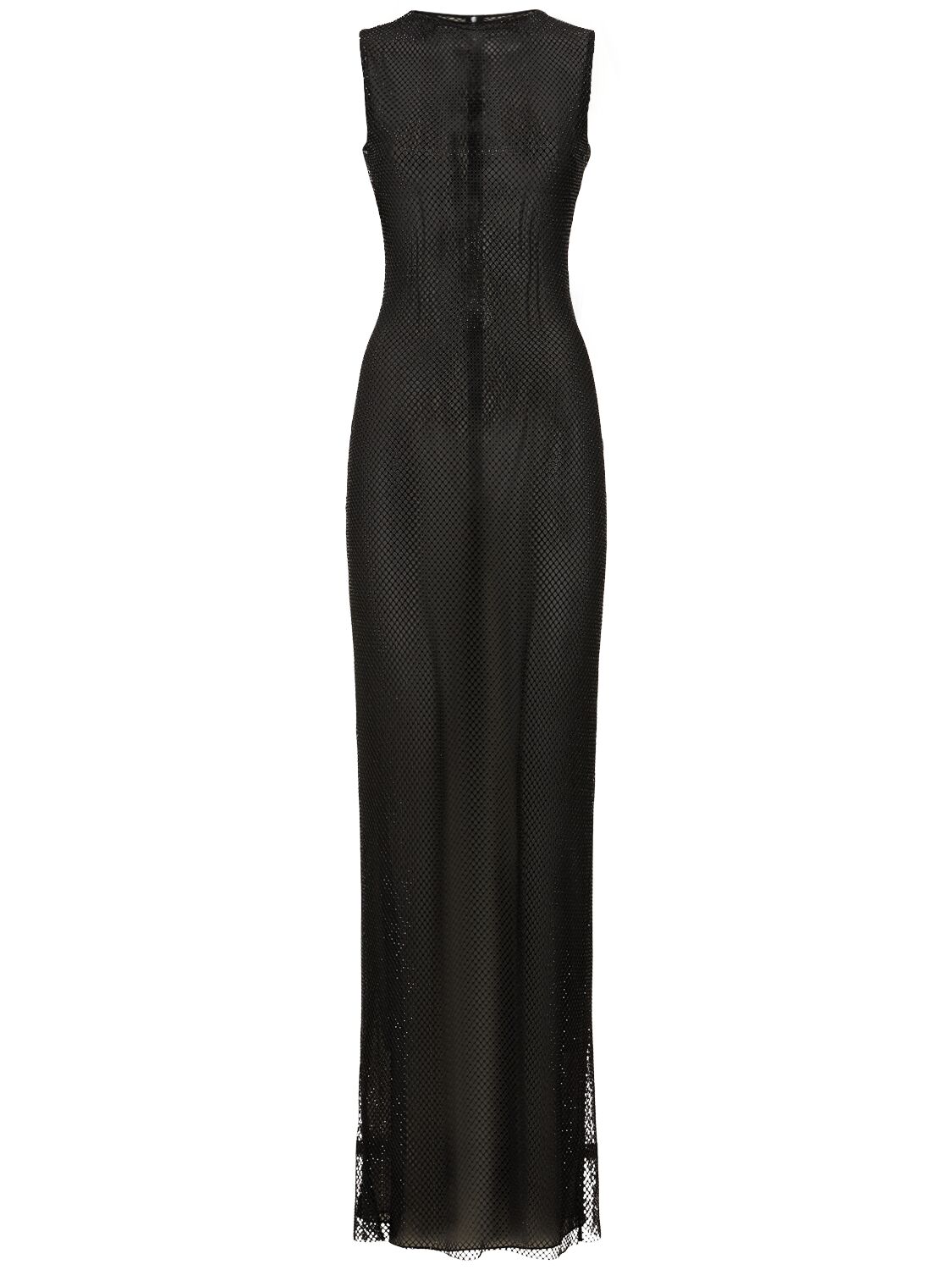 Monot Black Crystal-cut Maxi Dress