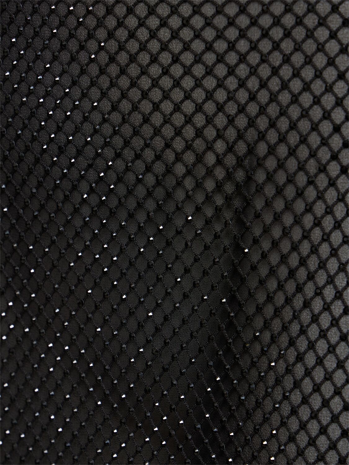 Shop Monot Crystal Net Sleeveless Maxi Dress In Black
