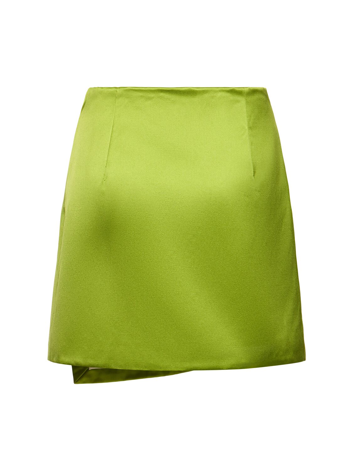 Shop Philosophy Di Lorenzo Serafini Duchesse Satin Mini Skirt In Green