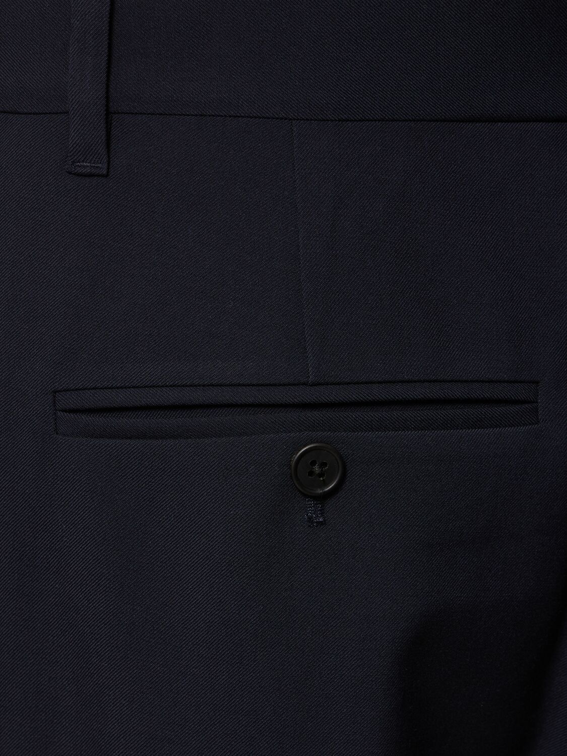 Shop The Row Marcello Wool Pants In Navy