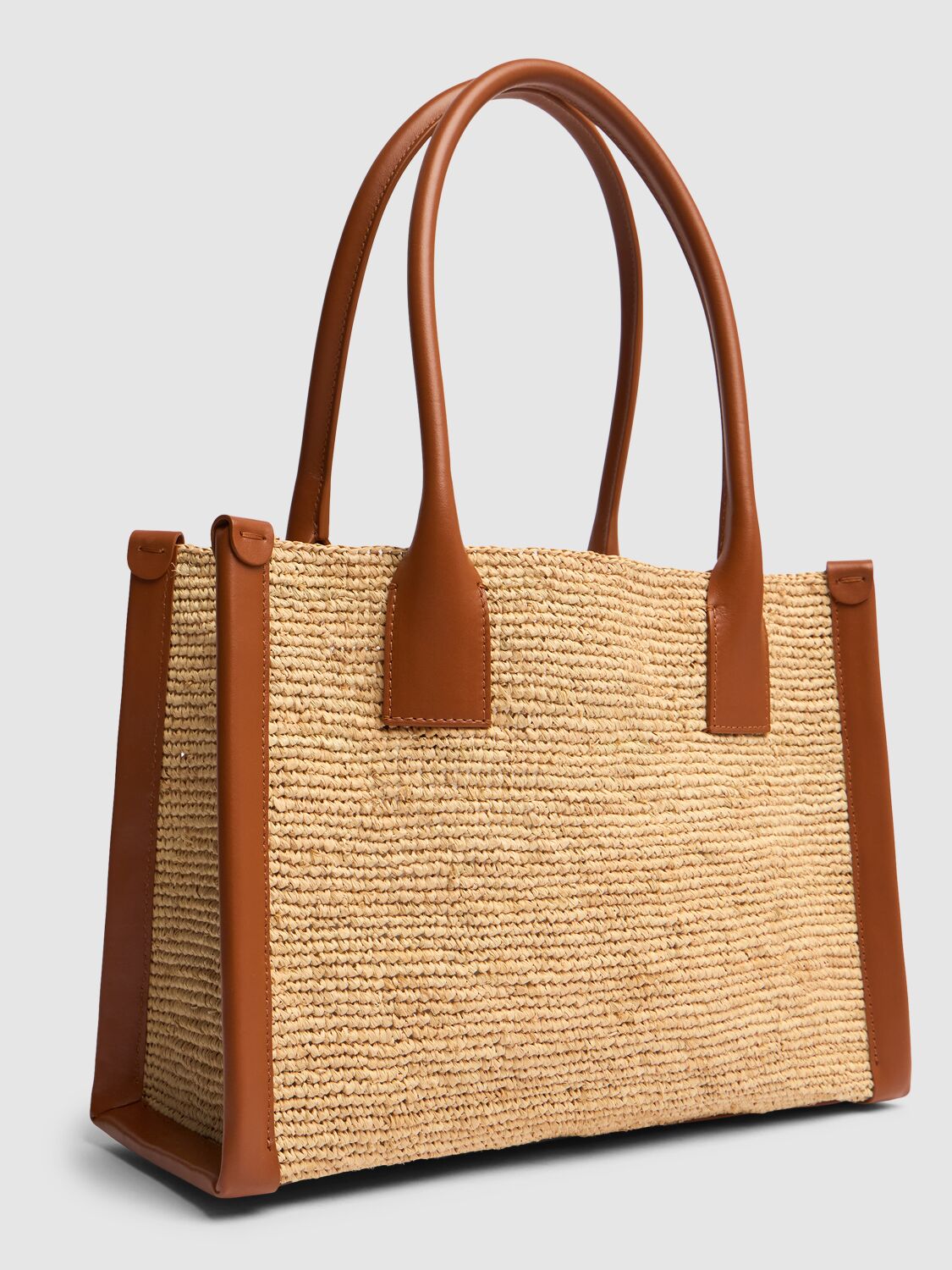 Shop Christian Louboutin Small By My Side Raffia Tote Bag In Brown