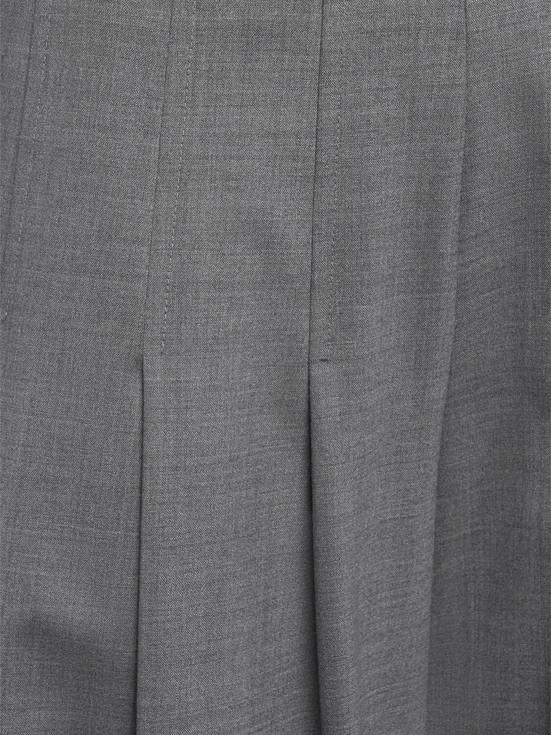 Giuseppe Di Morabito Stretch Wool Wide Pants In Grey