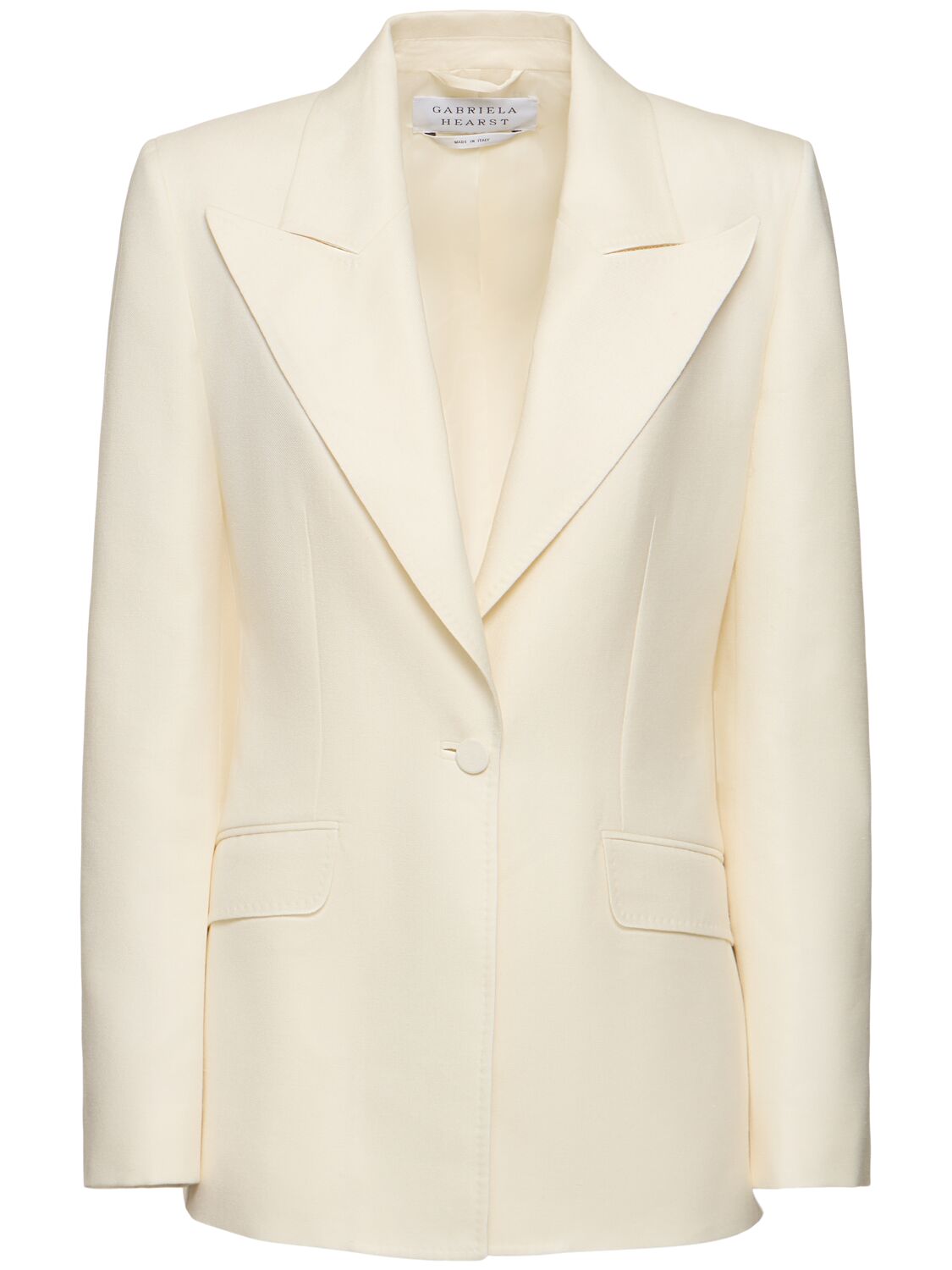 Gabriela Hearst Leiva Wool Blazer Jacket In Ivory