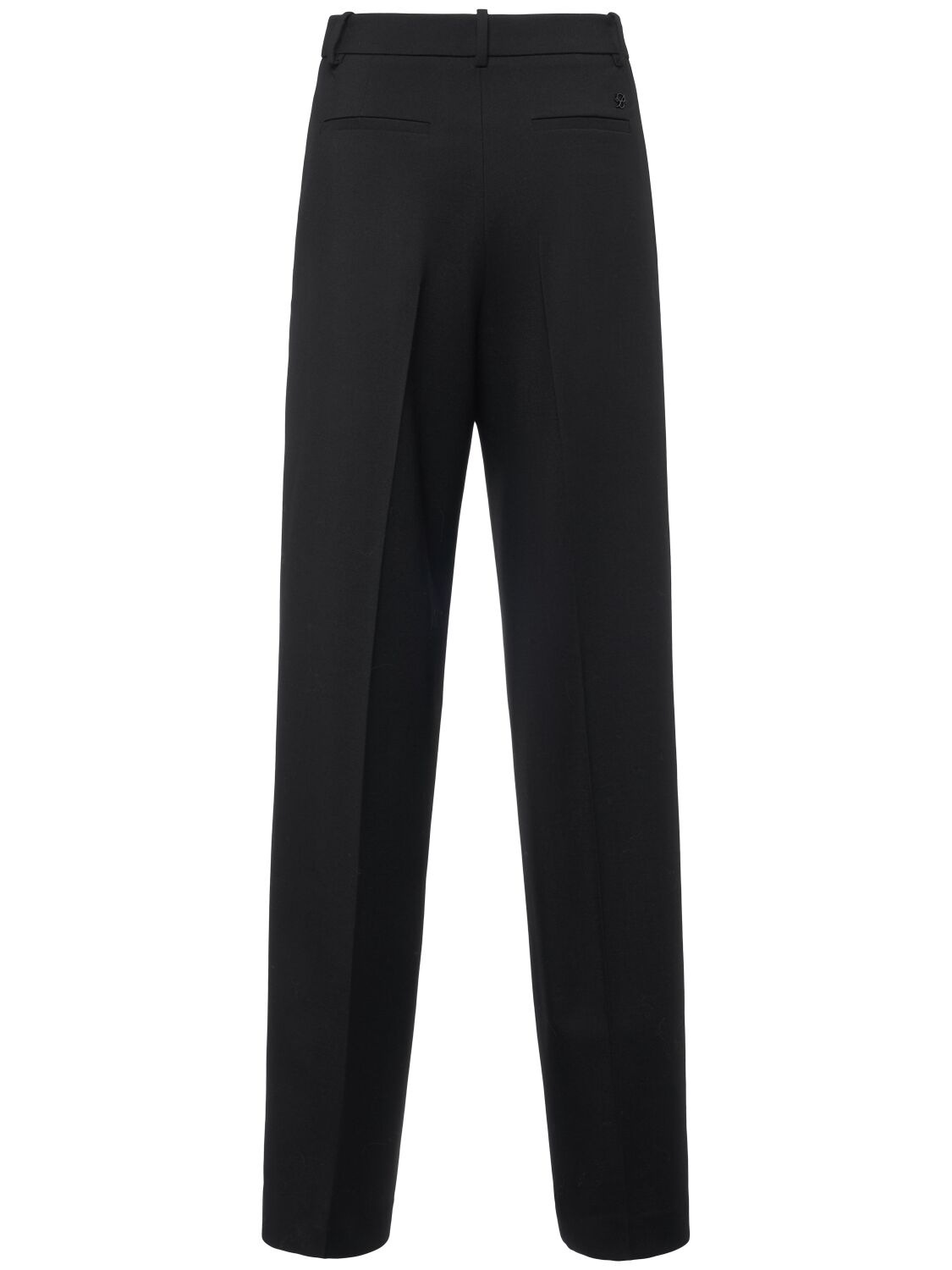 Shop Blumarine Tailored Wide Leg Pants In Black