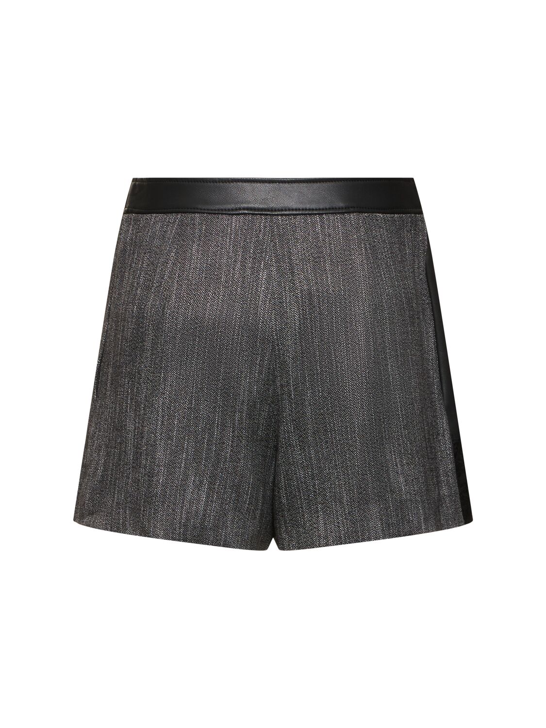 Shop Alberta Ferretti Poly Skort W/ Lace In Black