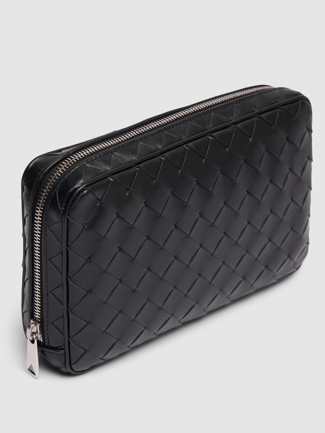 Shop Bottega Veneta Intrecciato Medium Leather Organizer In Black